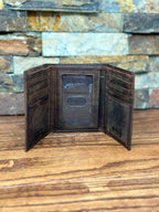 Personalized Rustic RFID Leather Wallet.