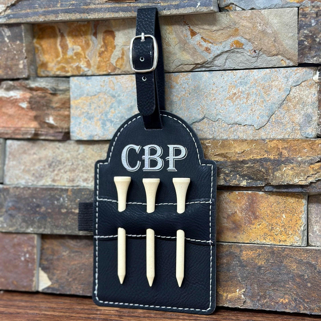 Personalized Golf Bag Tag w 3 tees.