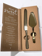 Personalized Cake Server Knife Gift Box Set.