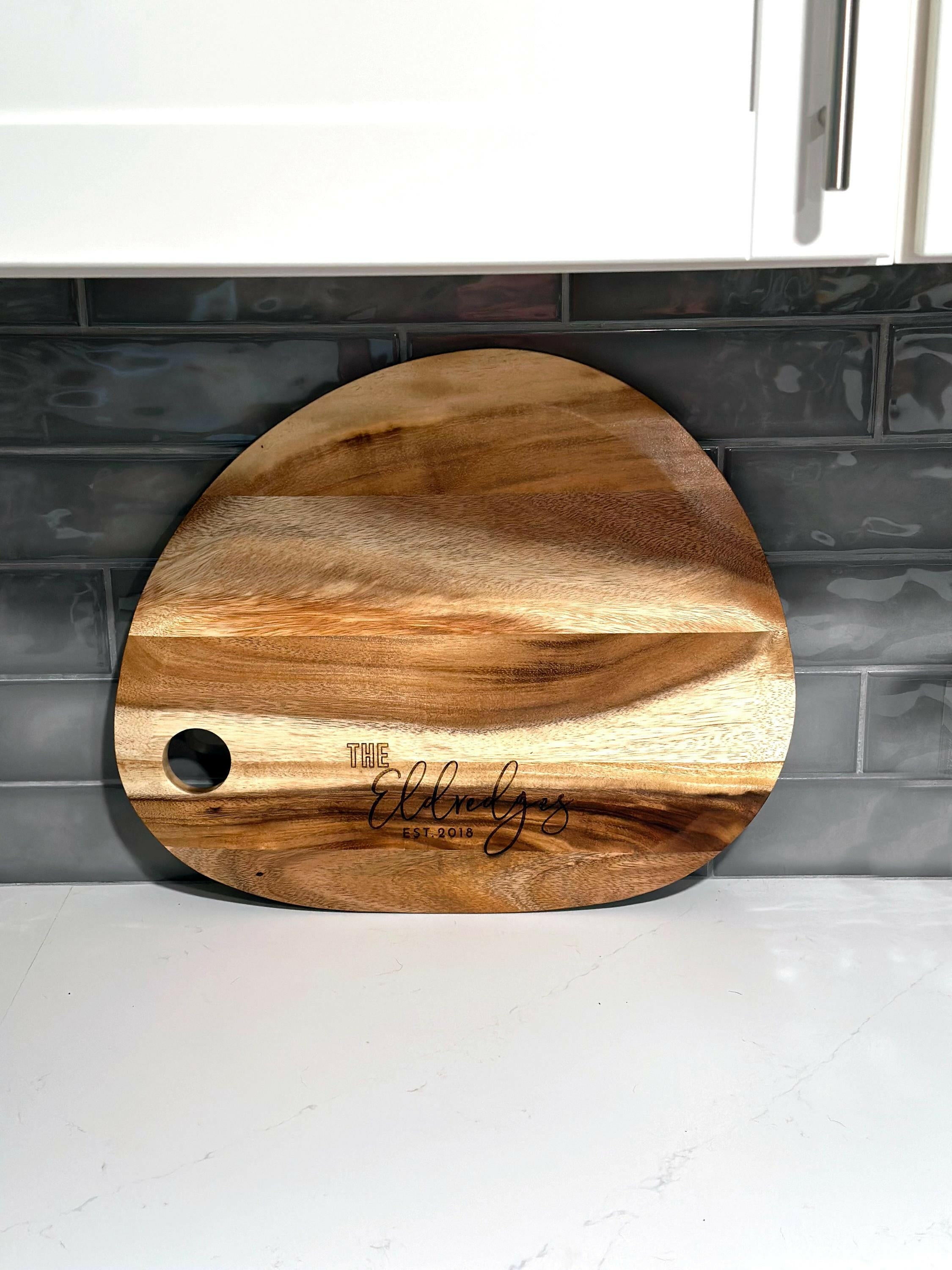 Custom Engraved Suar Wood Serving Tray.