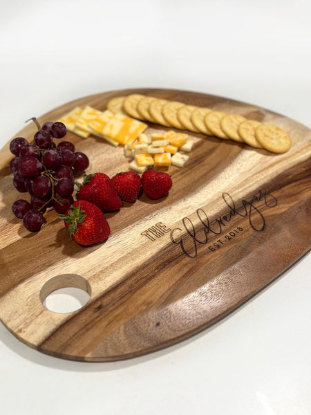 Custom Engraved Suar Wood Serving Tray
