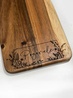 Personalized Mango Wood Cheese Cutting Board.