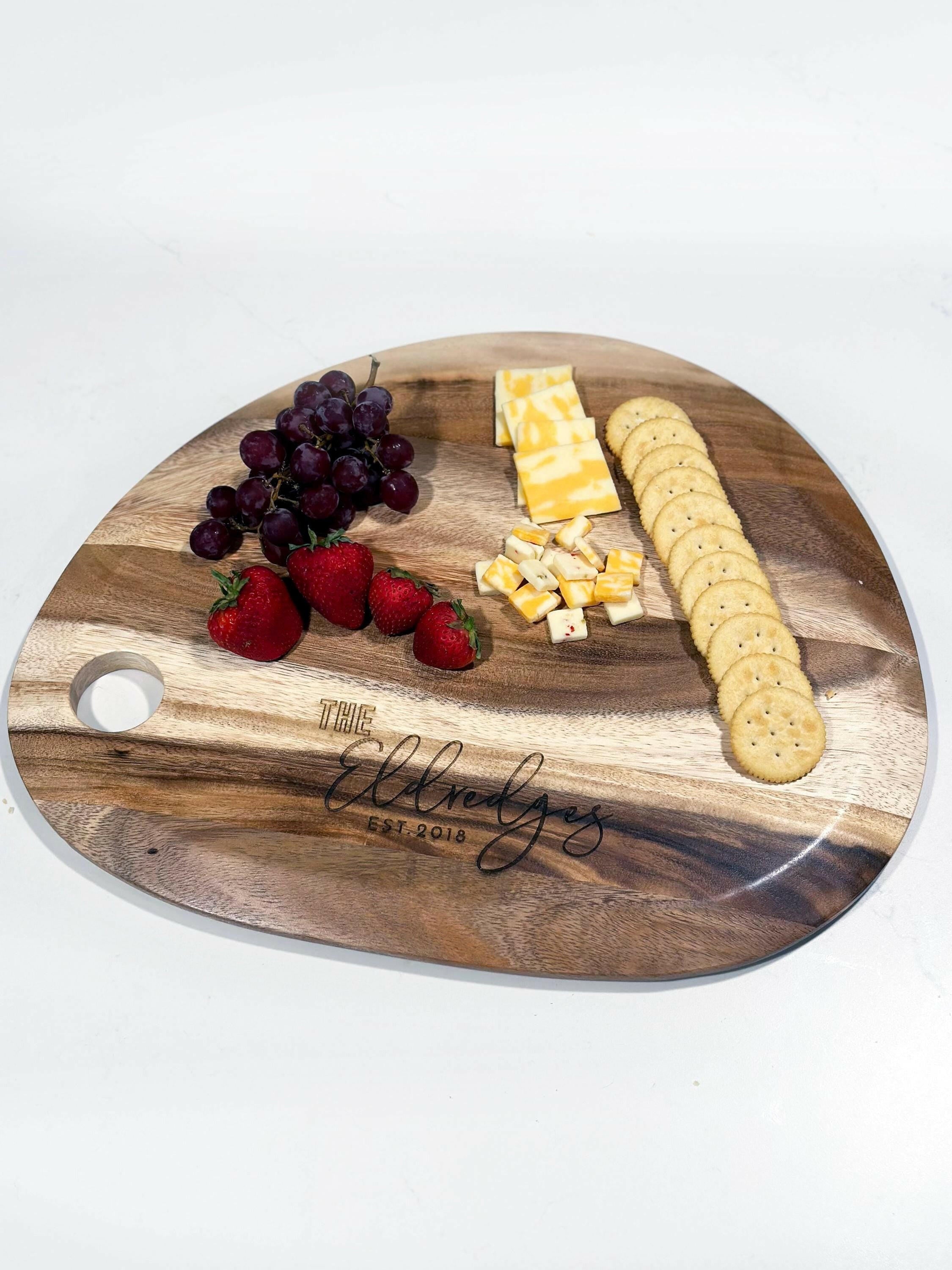 Custom Engraved Suar Wood Serving Tray.