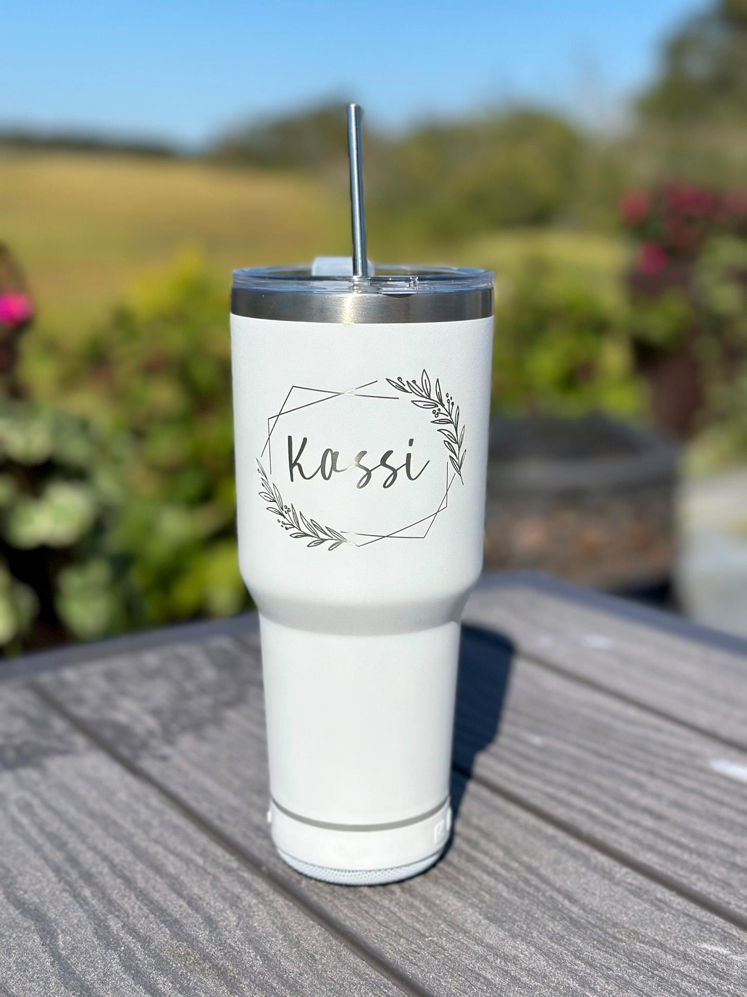 Custom Engraved Bluetooth Speaker Tumbler 30oz