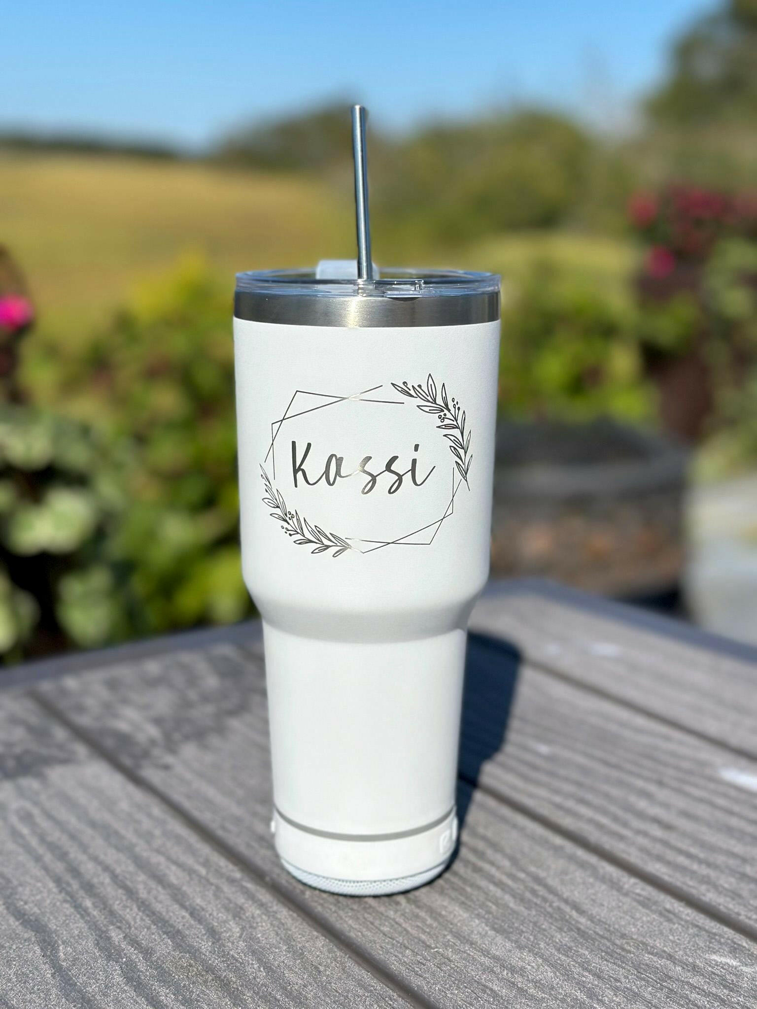 Custom Engraved Bluetooth Speaker Tumbler 30oz.