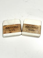 Personalized Marble Acacia Wood Coaster Set.