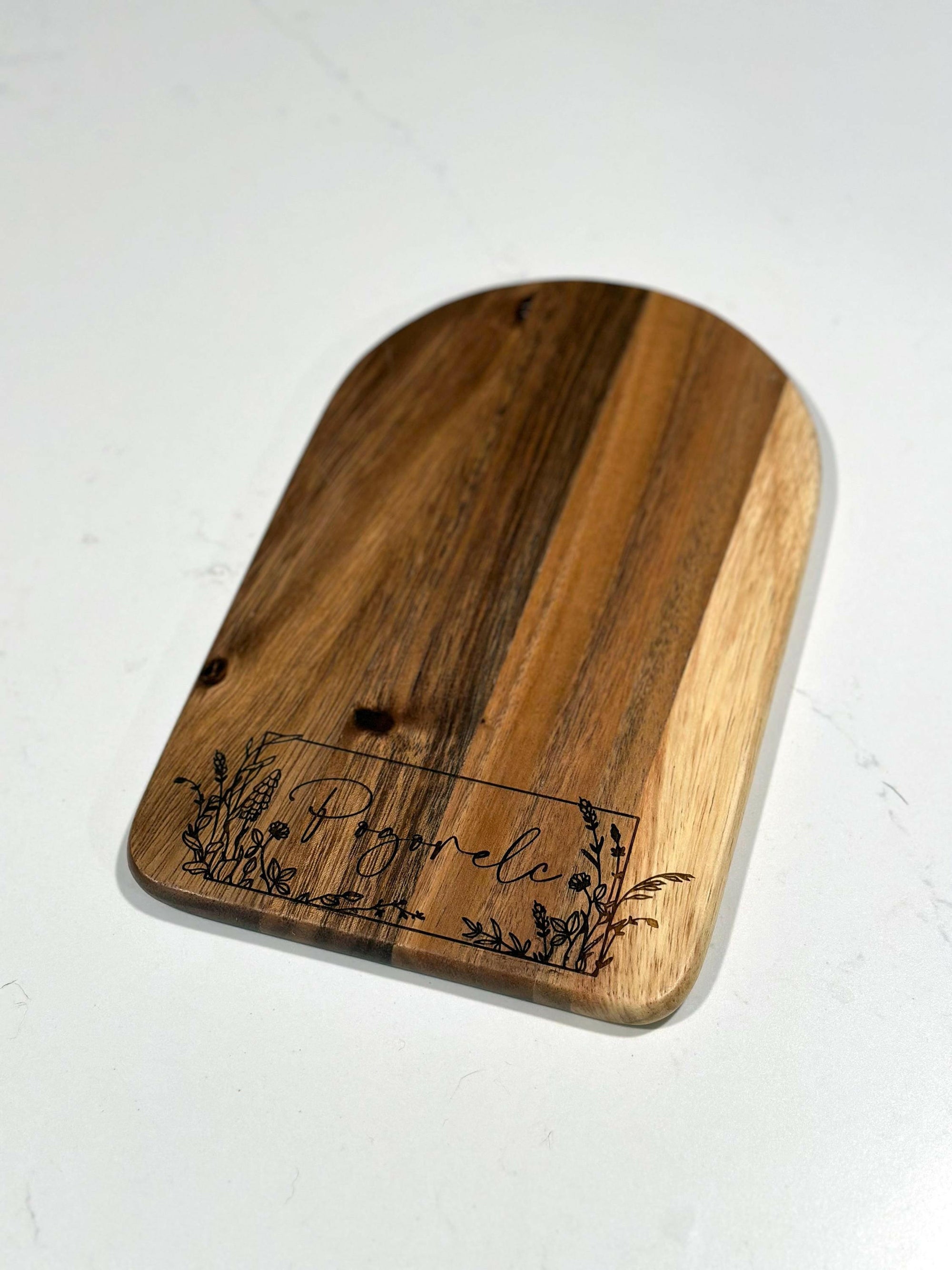 Personalized Mango Wood Cheese Cutting Board.