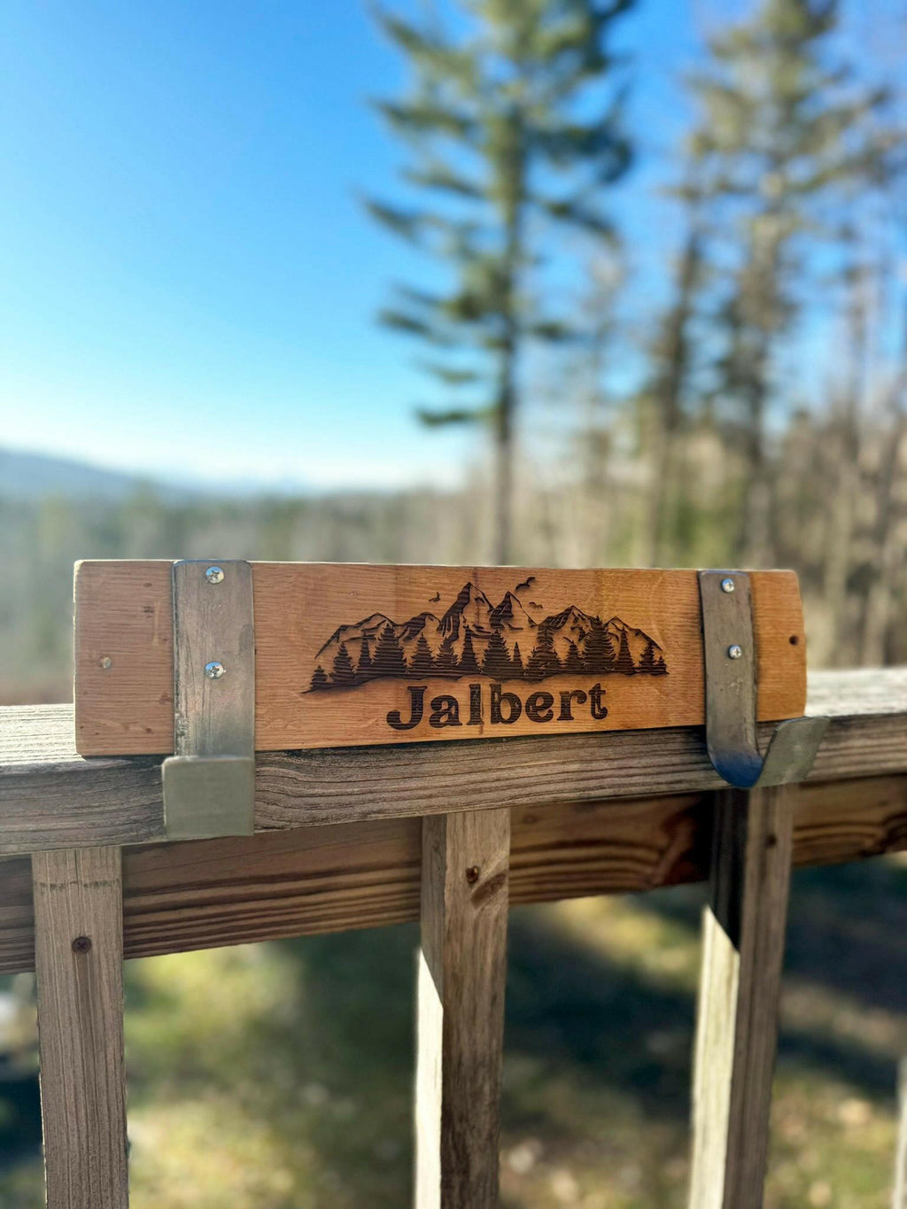 Personalized Repurposed Wine Barrel Coat Rack.