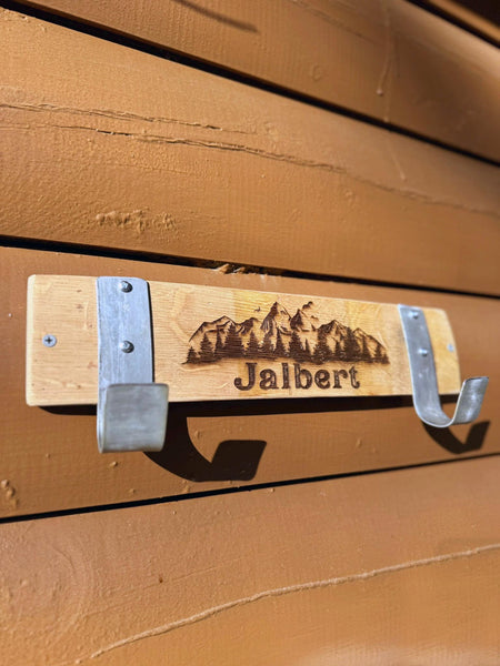 Personalized Repurposed Wine Barrel Coat Rack