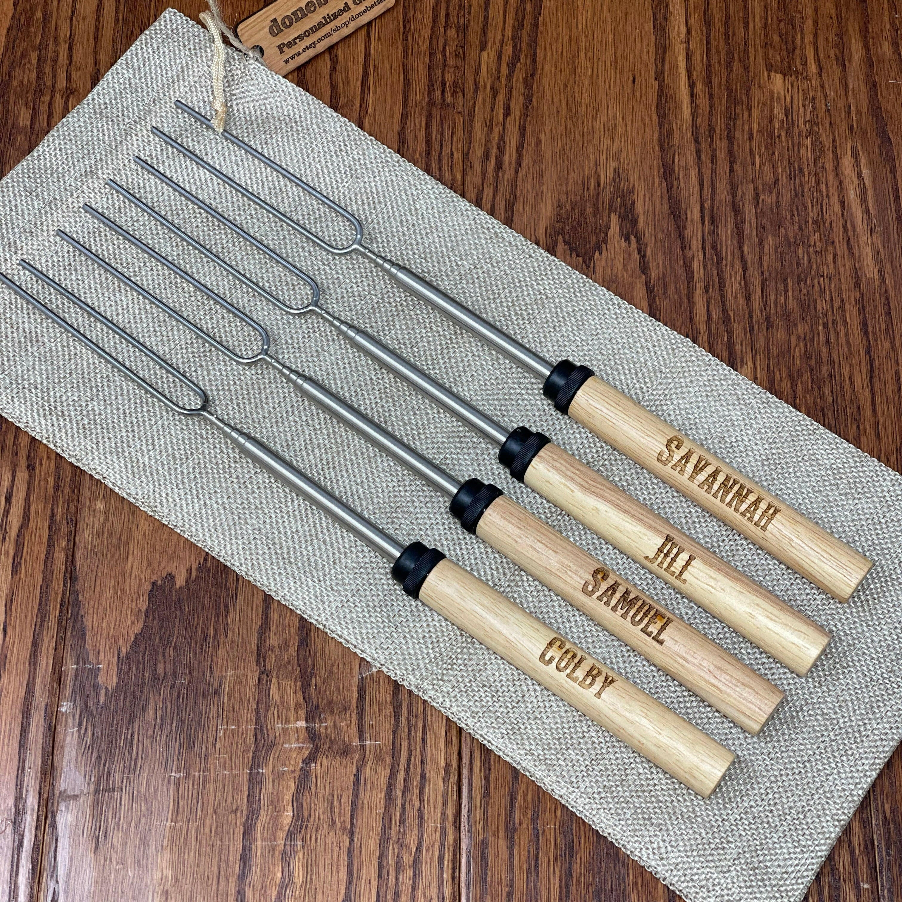 Personalized Telescoping S'mores Stick.