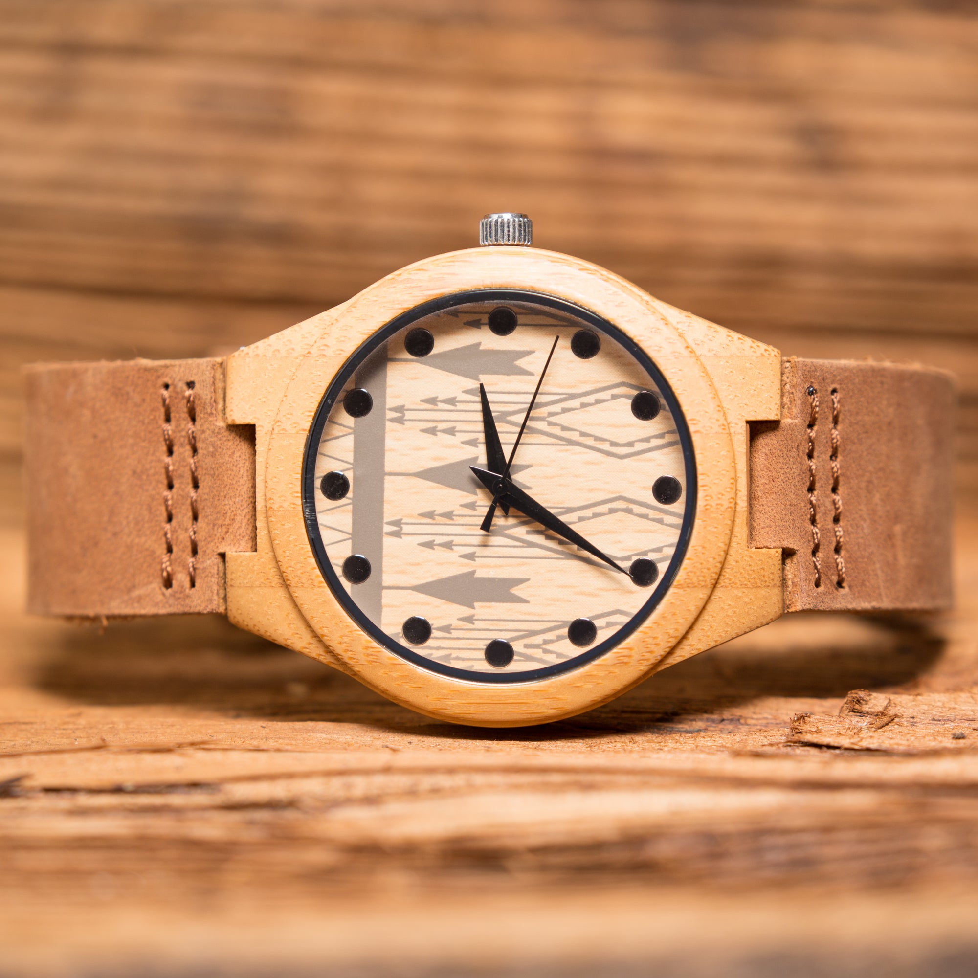 Bamboo Wooden Wrist Watch with Face Details