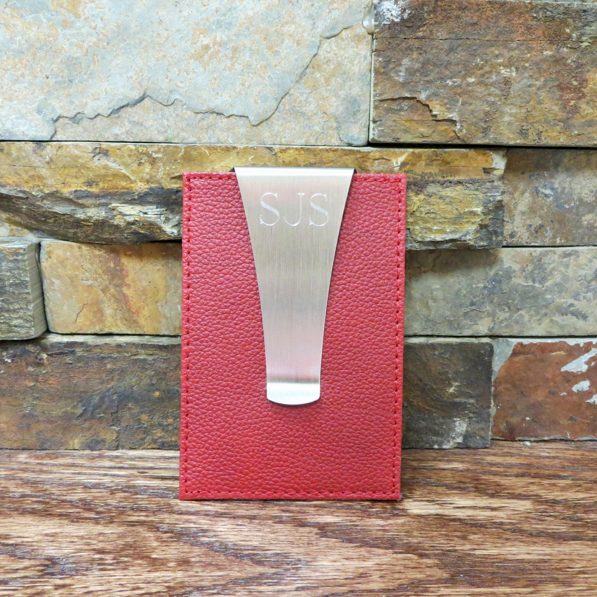 Leather Card Holder w/ Money Clip