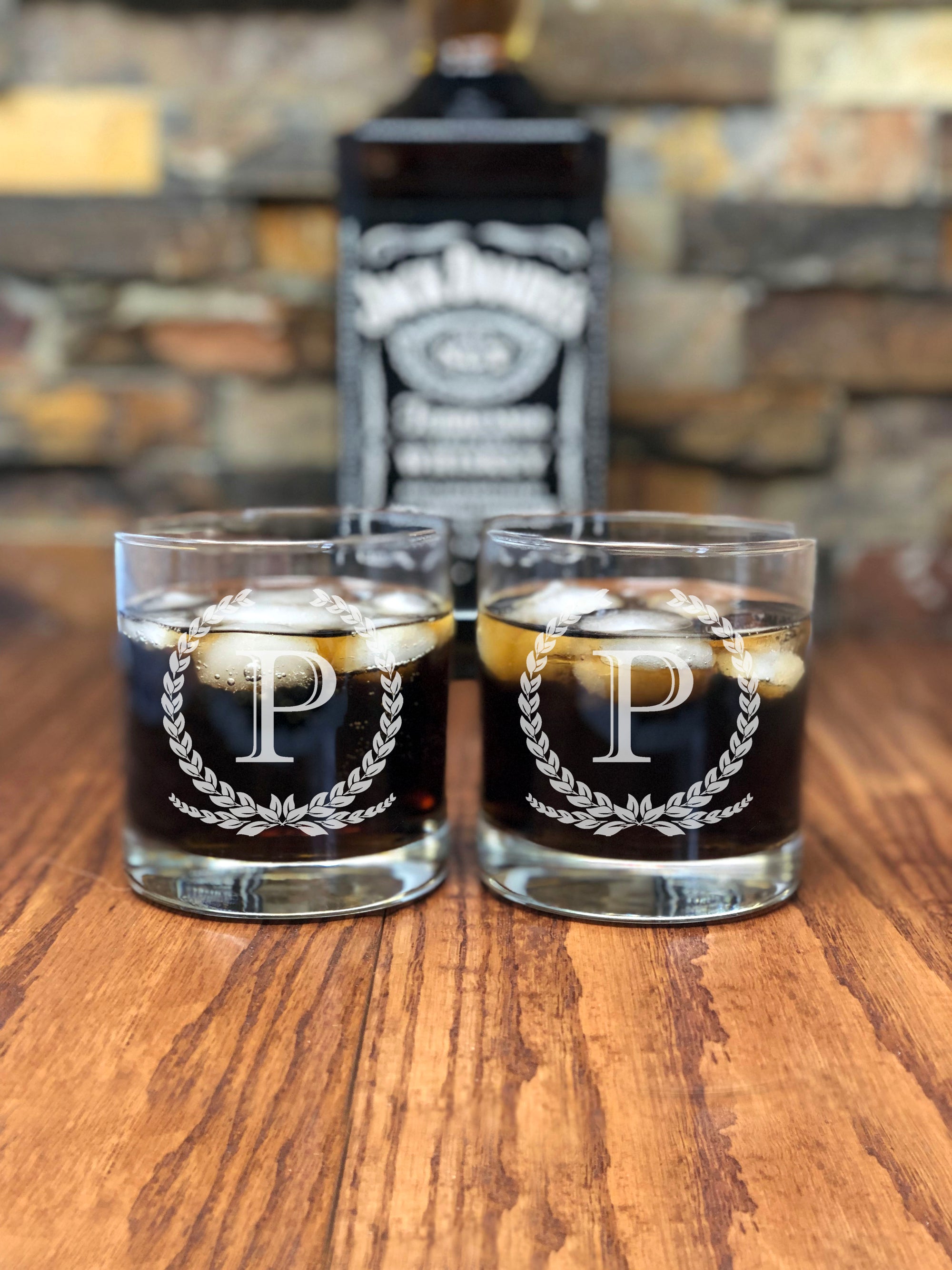 Personalized Glass Whiskey Tumbler
