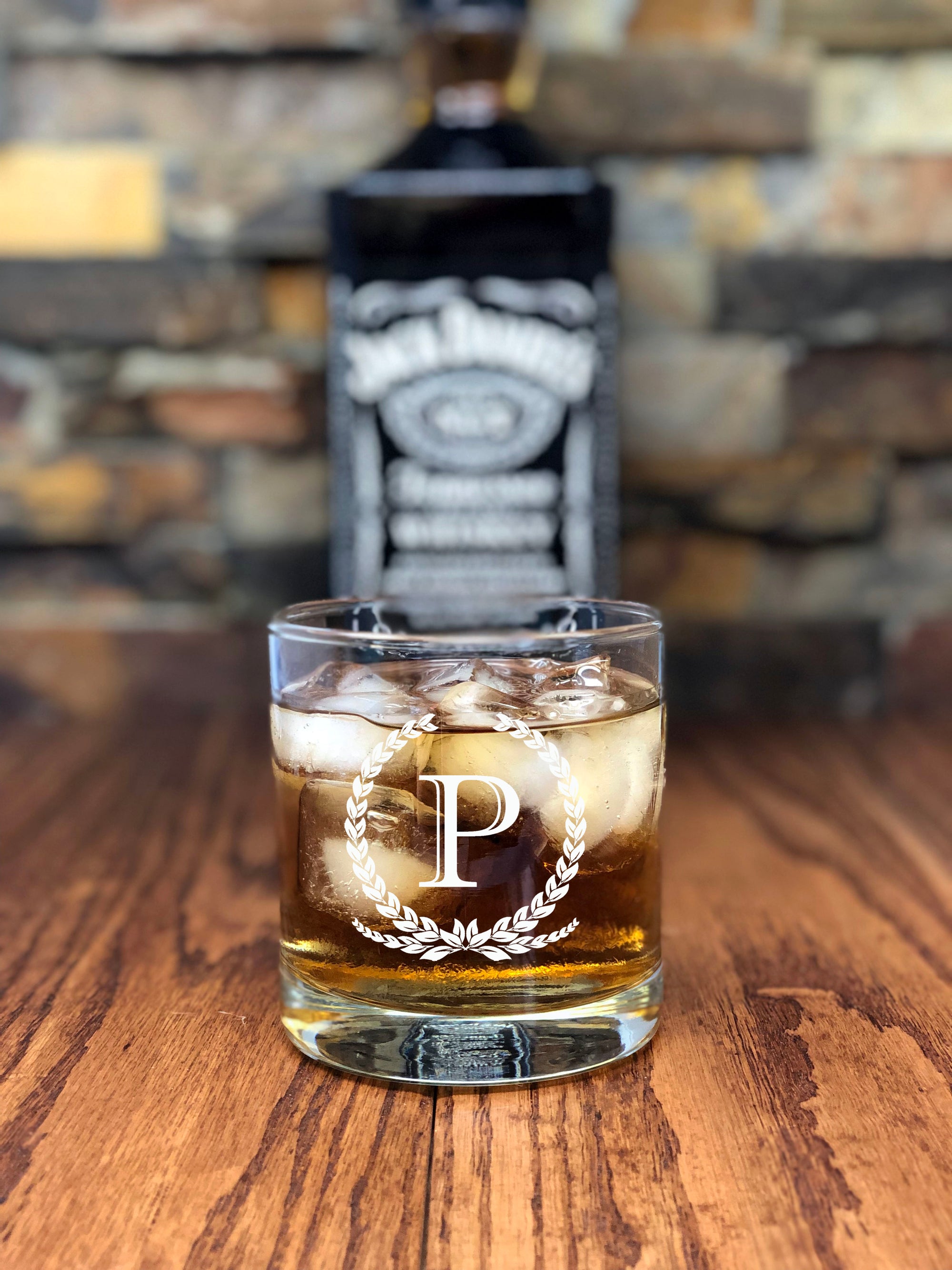 Personalized Glass Whiskey Tumbler