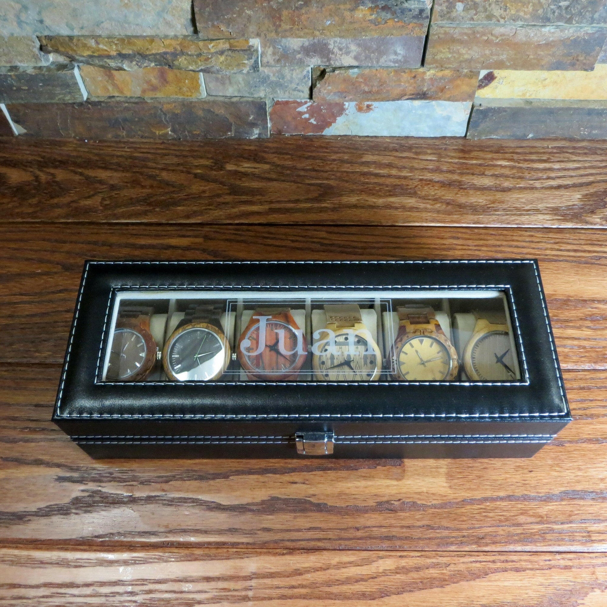 Personalized 6 Watch Box.