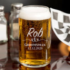 Personalized Beer Can Glass.