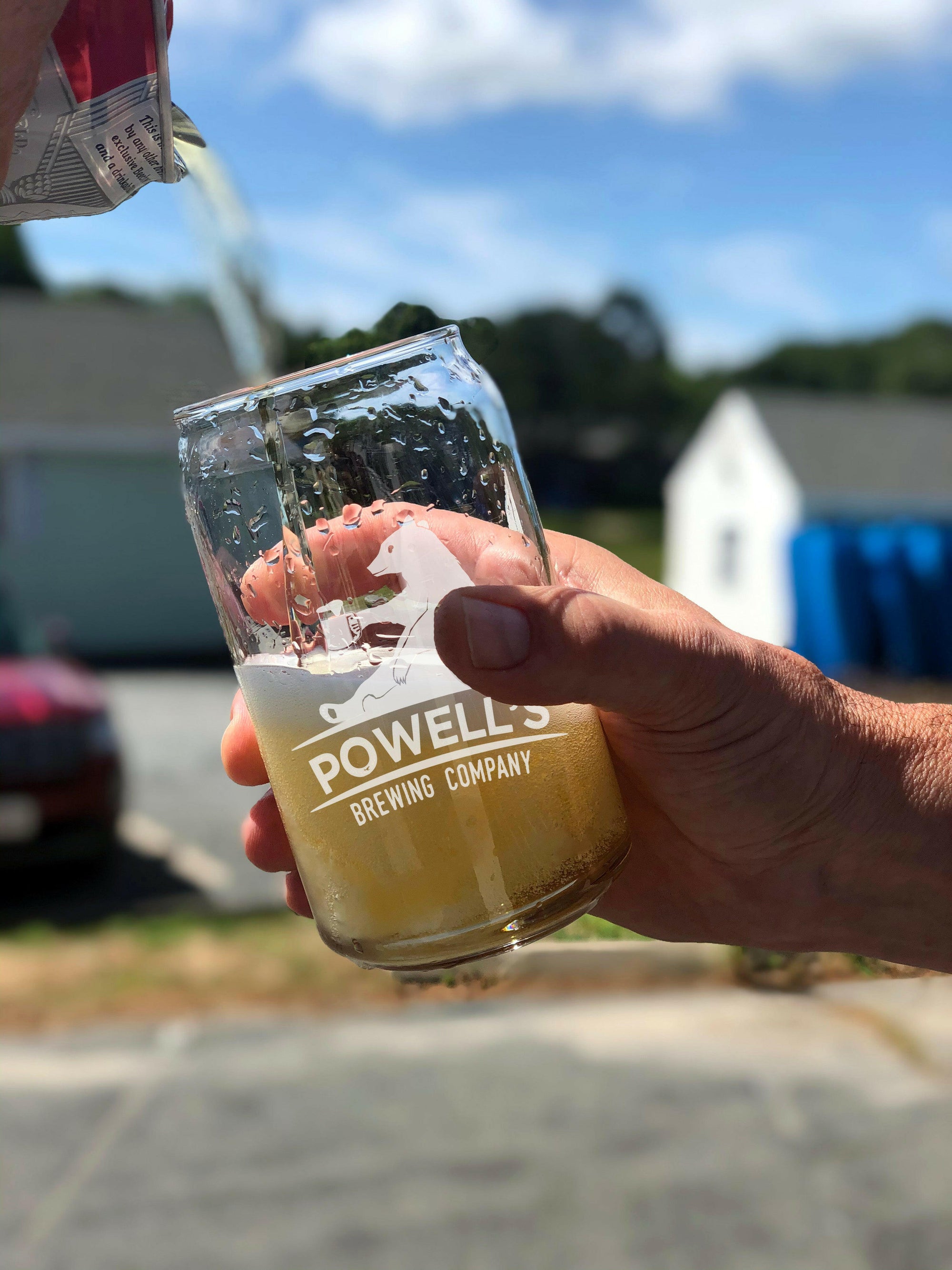 Personalized Beer Can Glass.