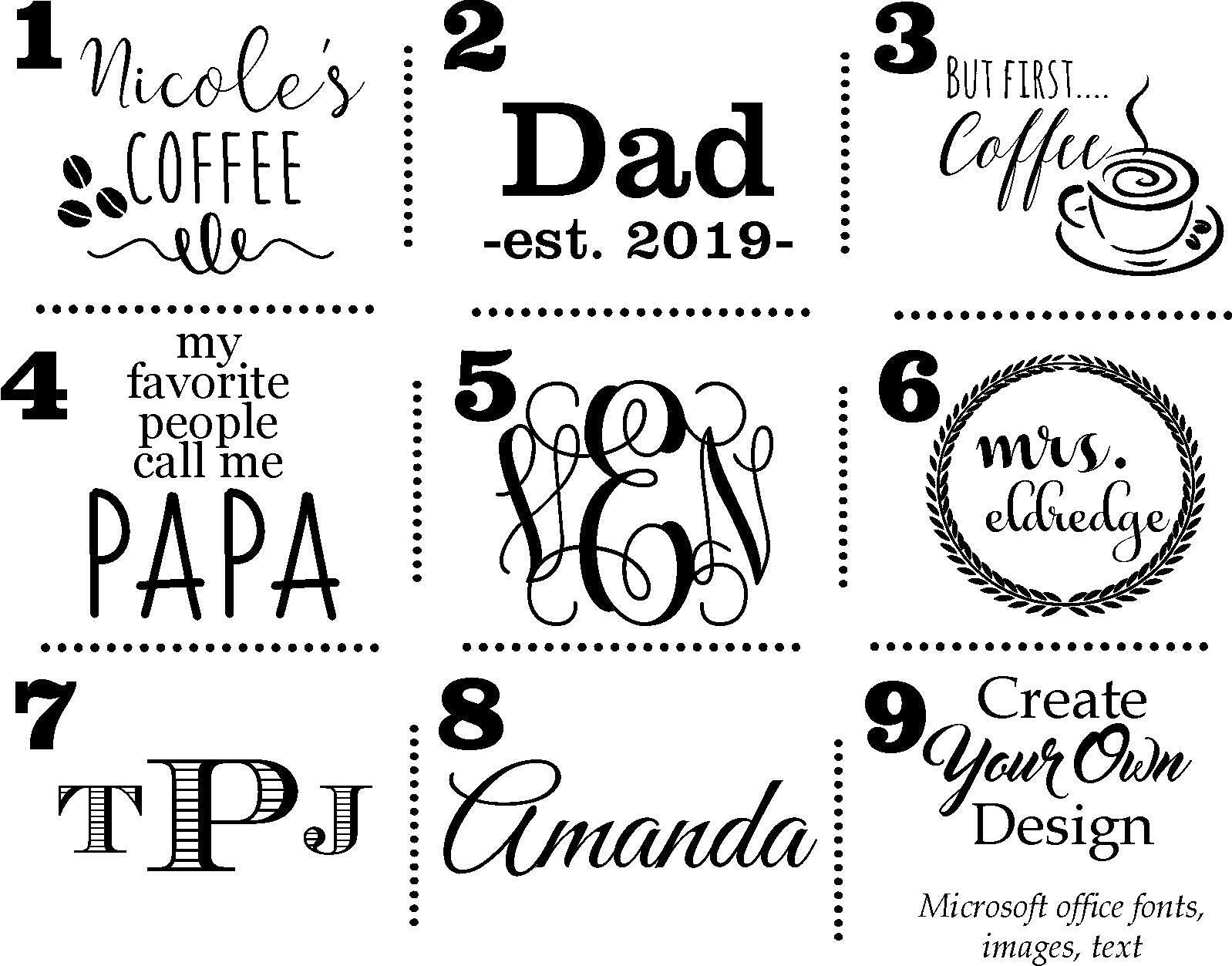 Personalized 16 oz Coffee Mug Bistro Style.