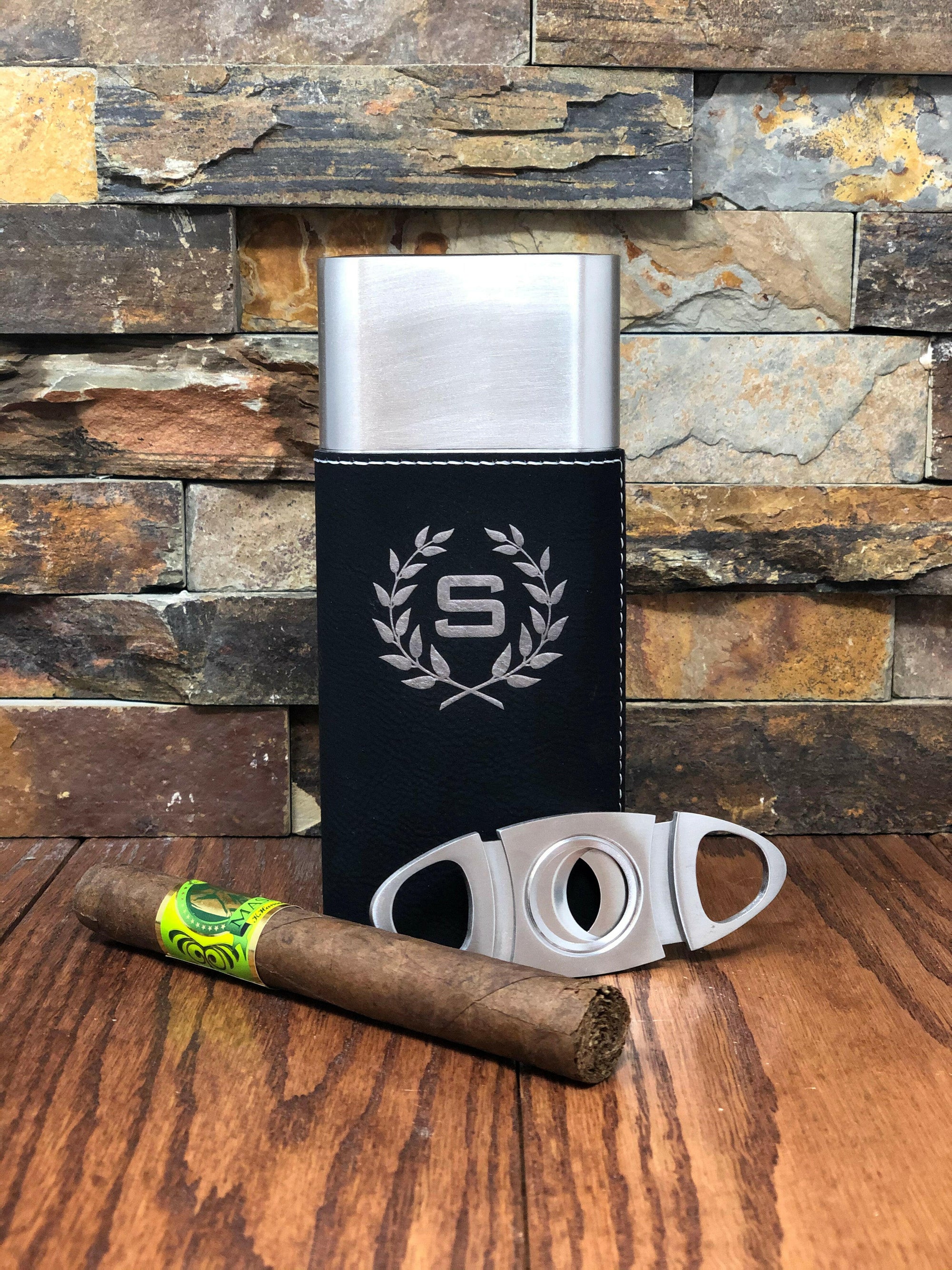 Custom Cigar Case with Guillotine Cutter.