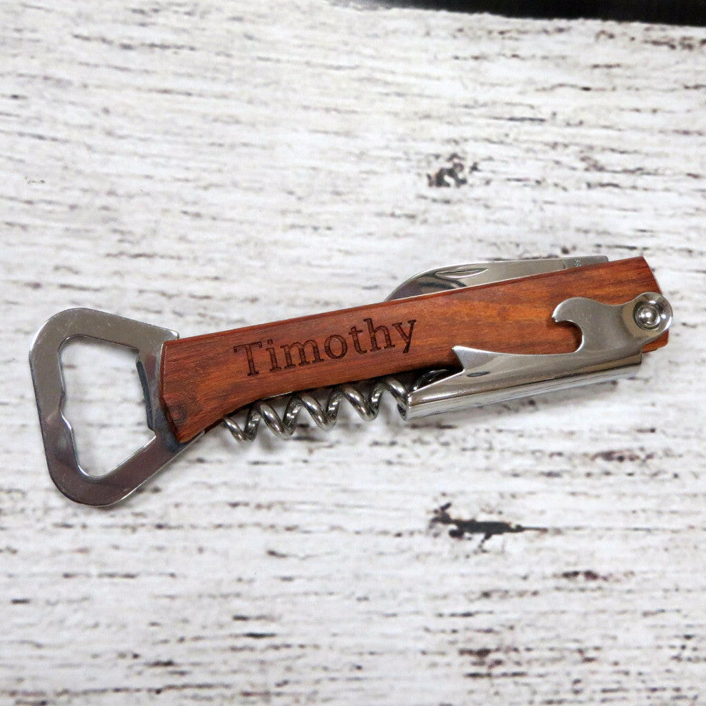 Personalized Wine & Bottle Opener.