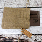 Braided Accent Personalized Leather Wallet