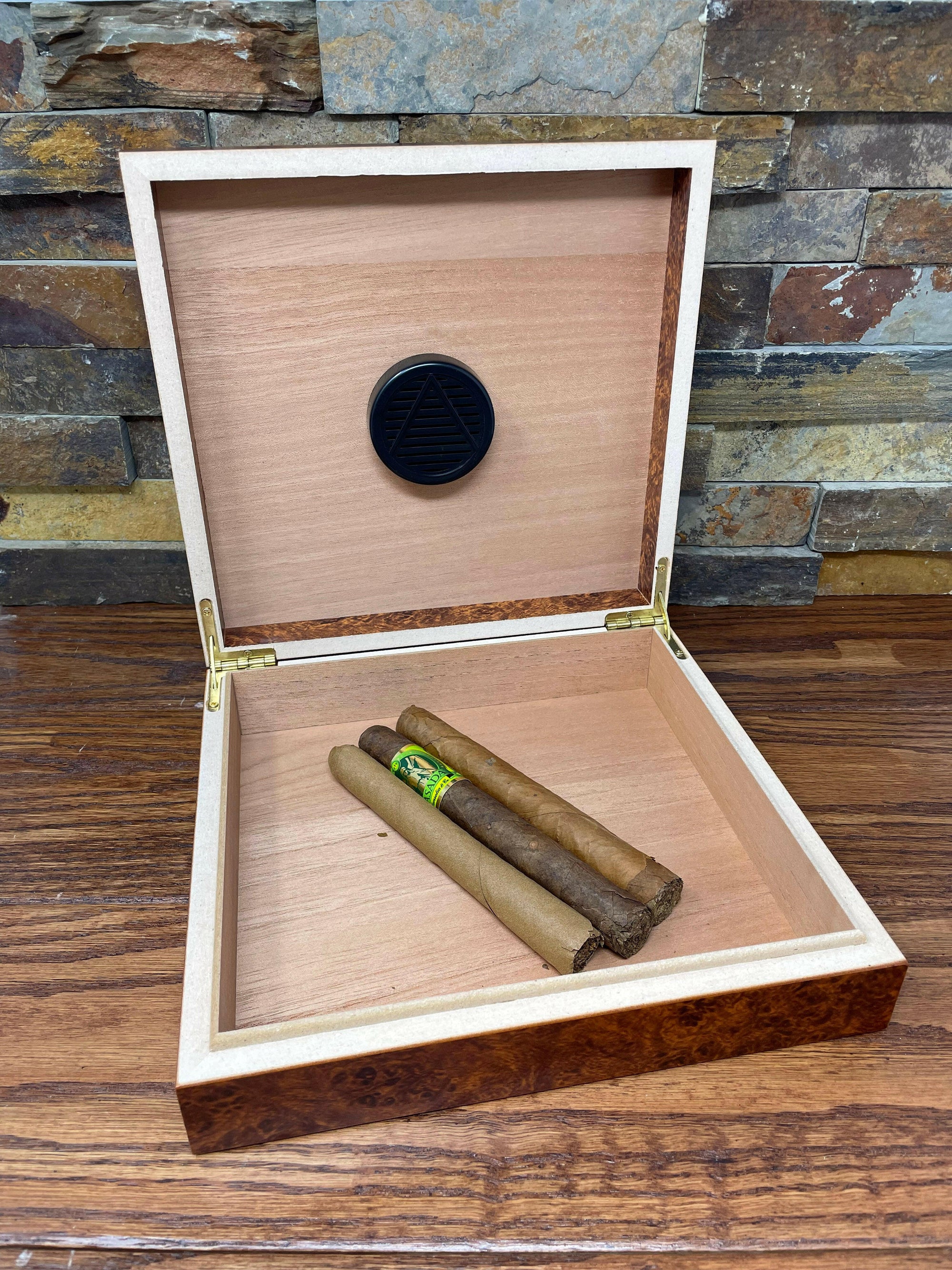 Personalized Black Cedar Humidor.