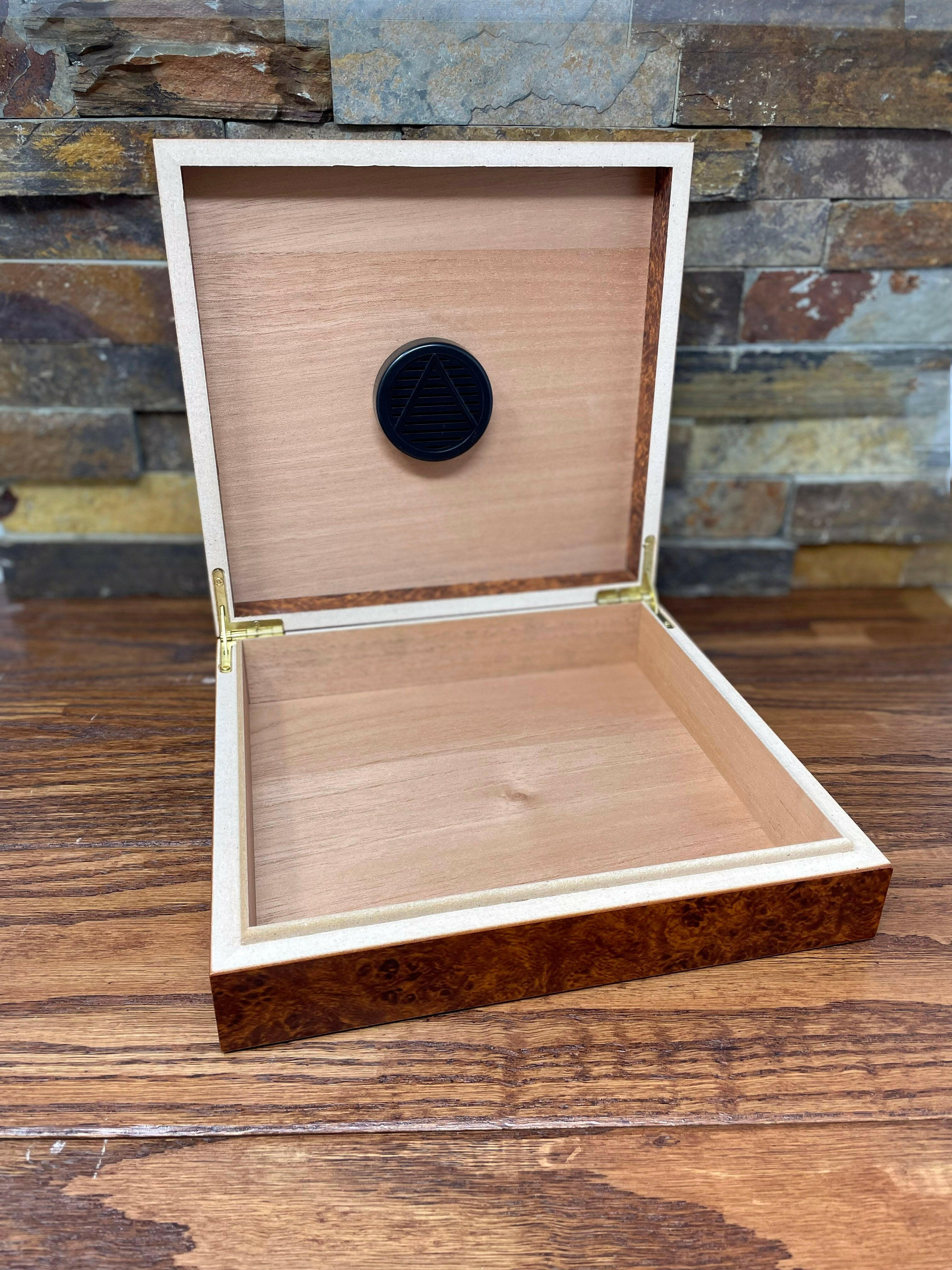 Personalized Black Cedar Humidor.