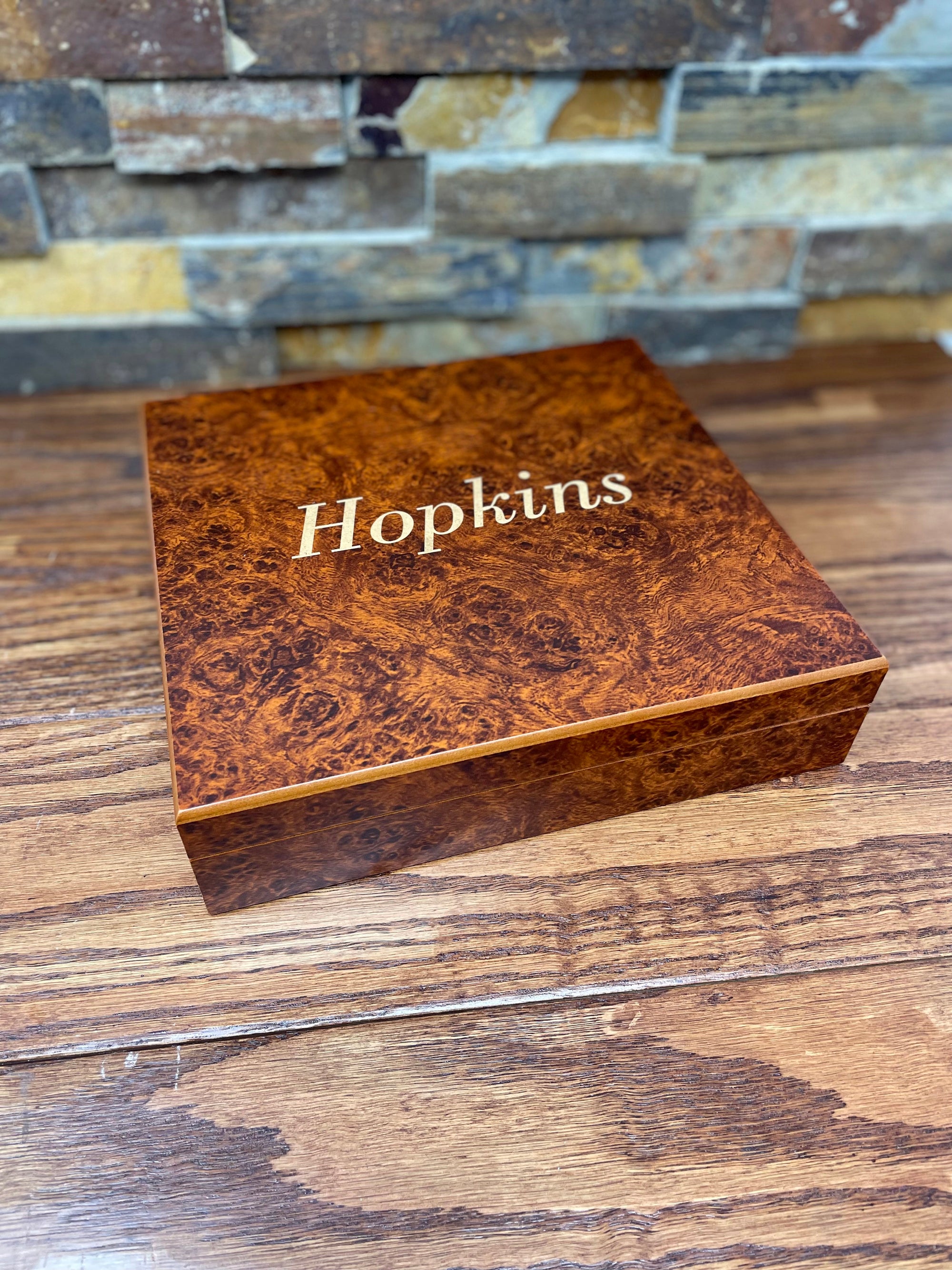 Marble Personalized Humidor and Keepsake Box