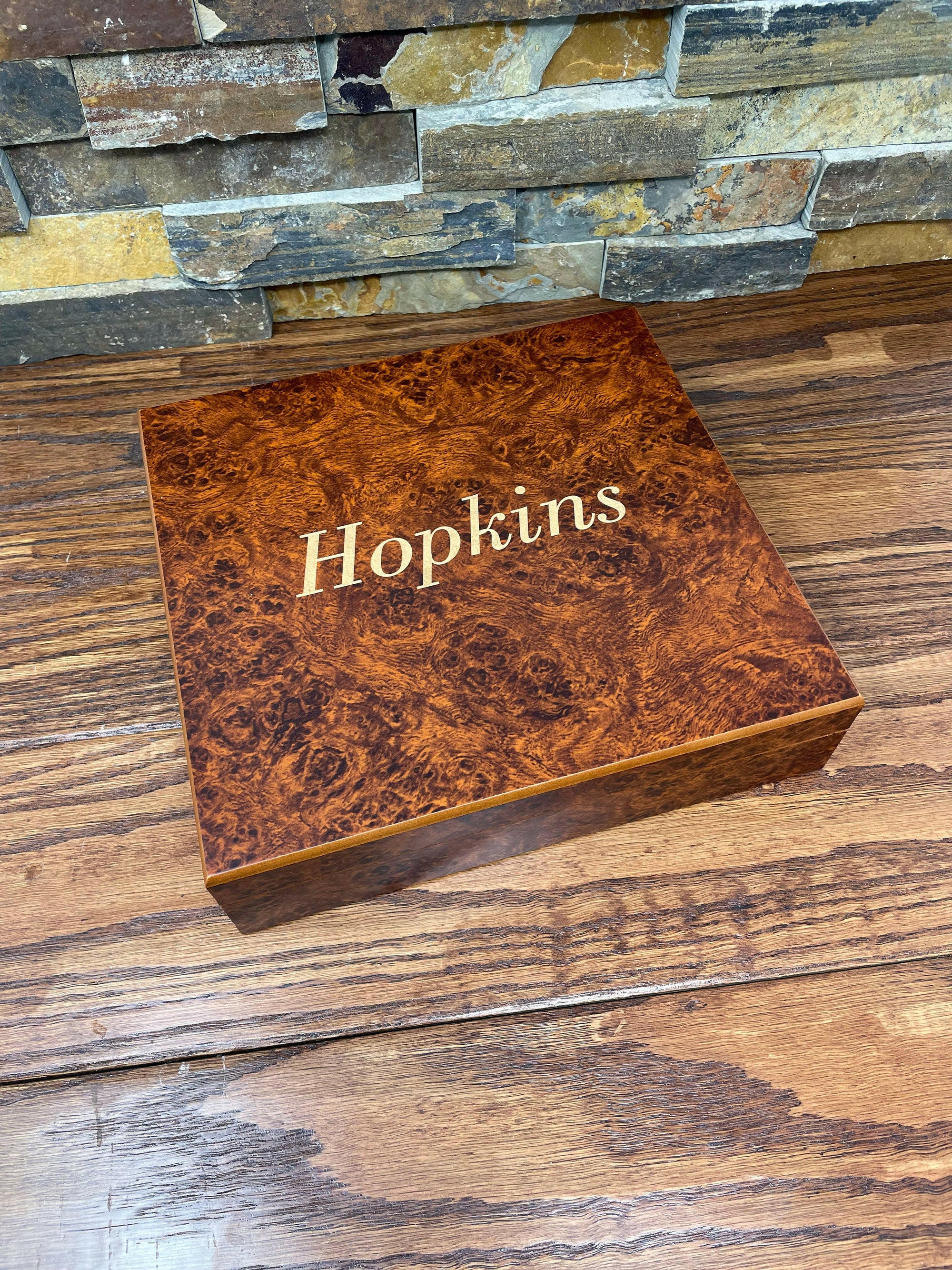 Personalized Black Cedar Humidor.