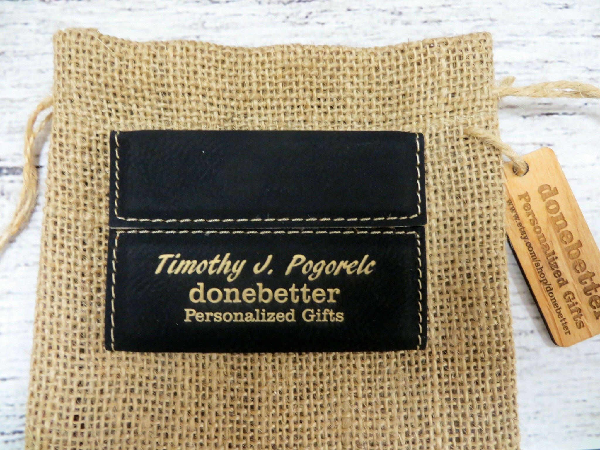 Personalized Business Card Holder.