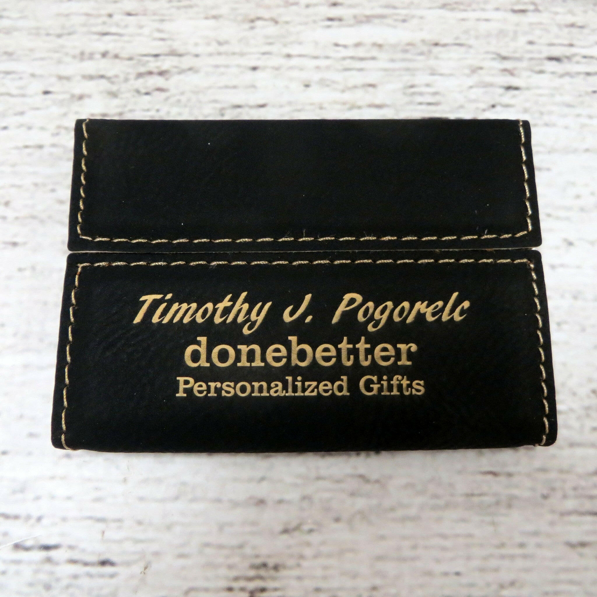 Personalized Business Card Holder.