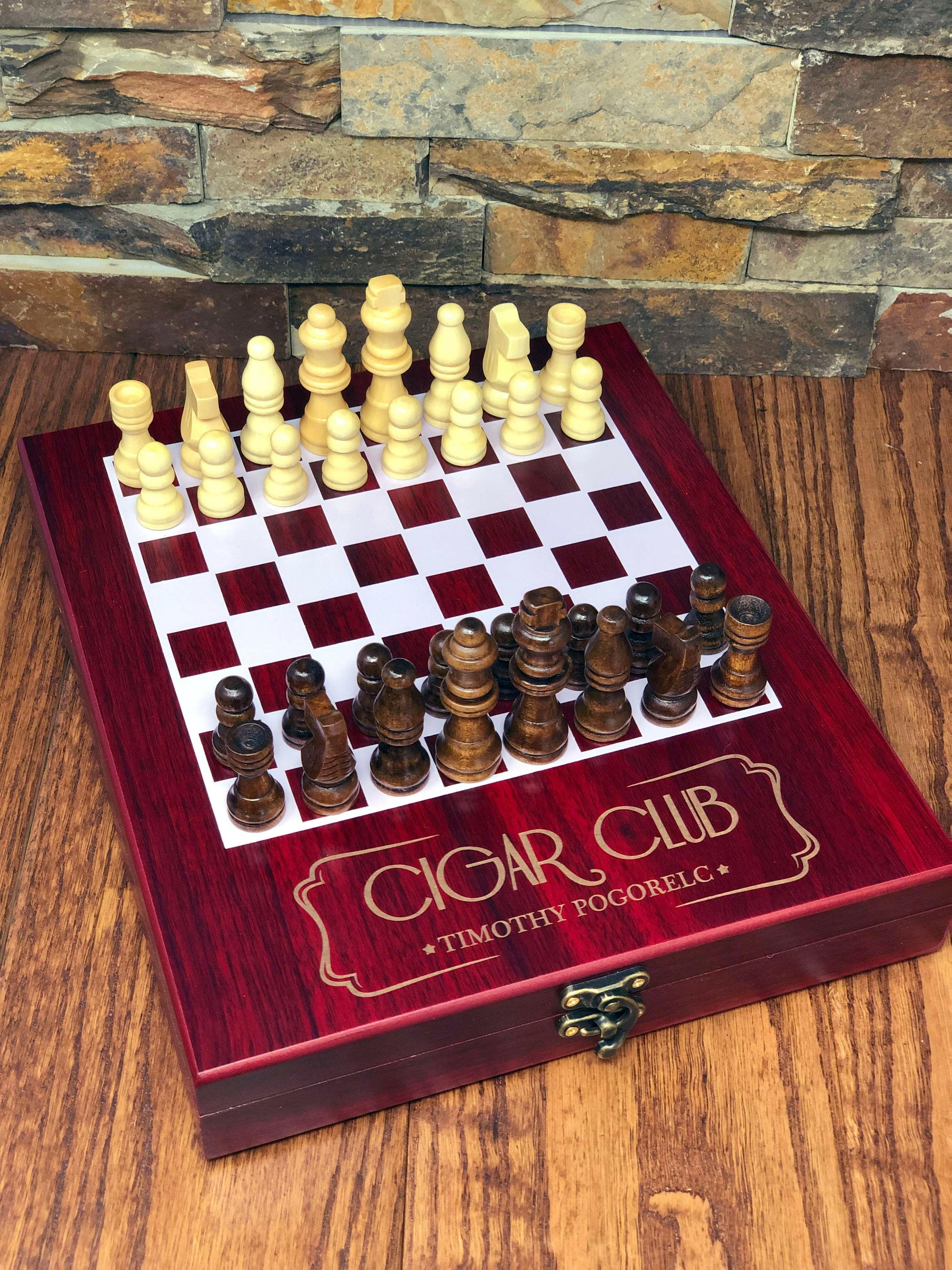 Personalized Chess Board Game Set.