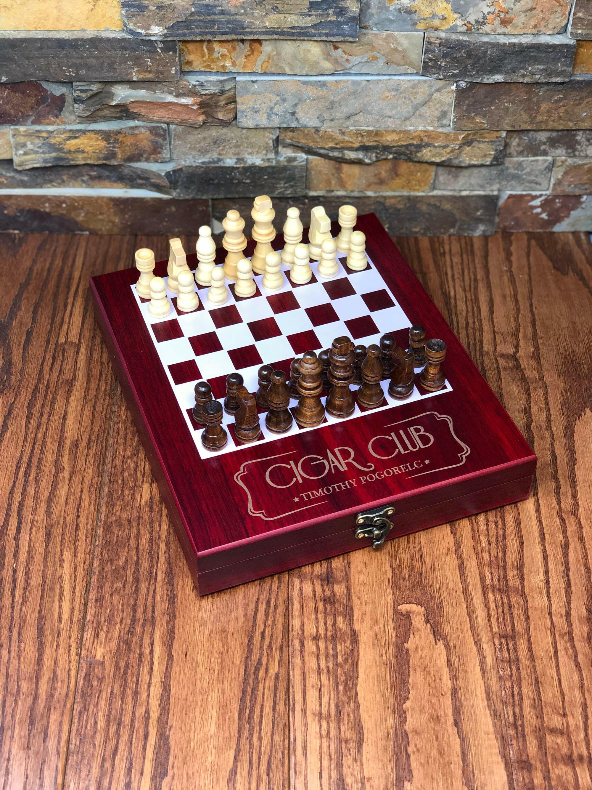 Personalized Chess Board Game Set.