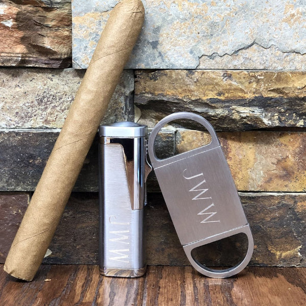Cigar Lighter with Cigar Cutter Set