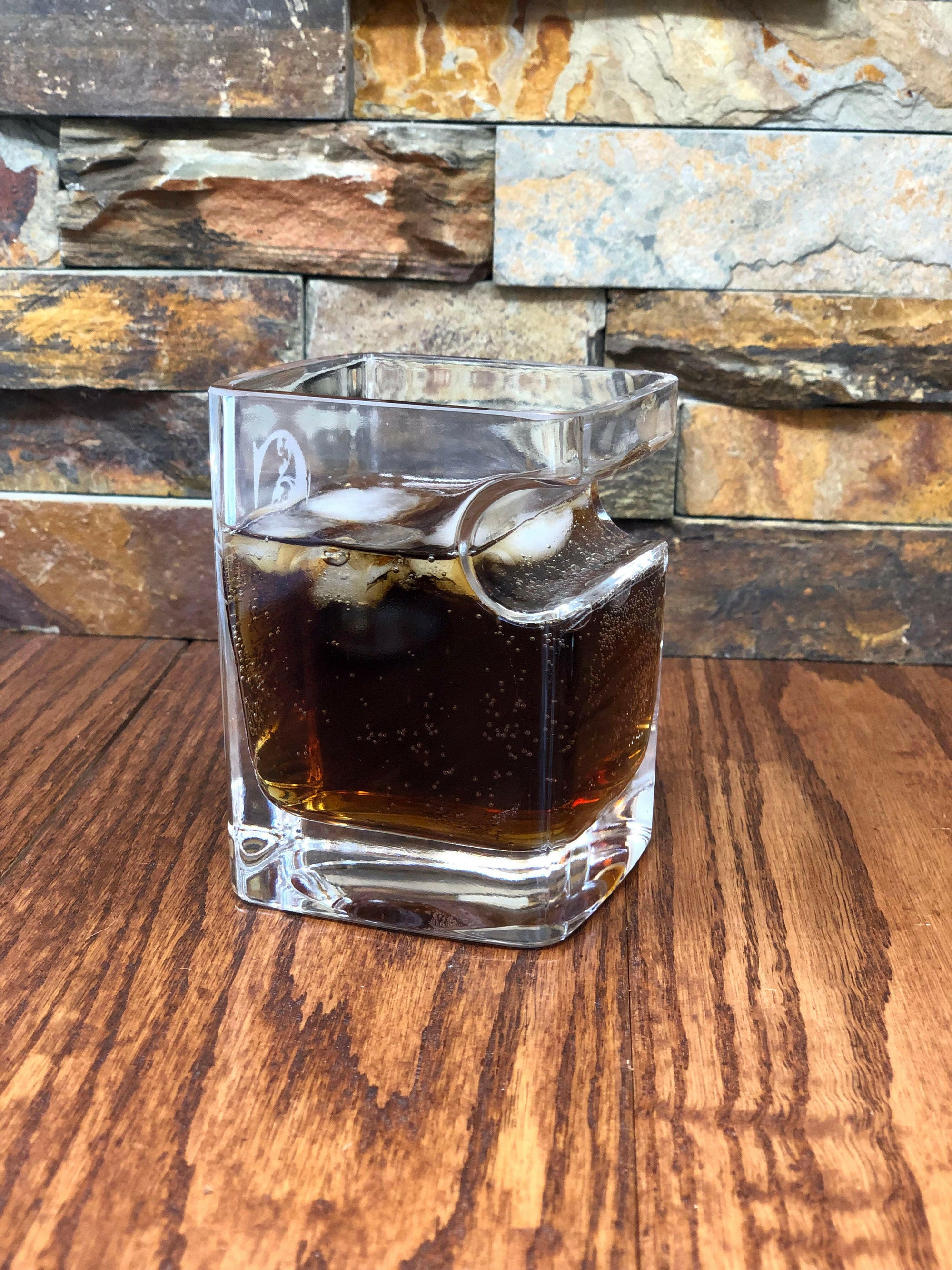 Personalized Cigar Holder Whiskey Glass.
