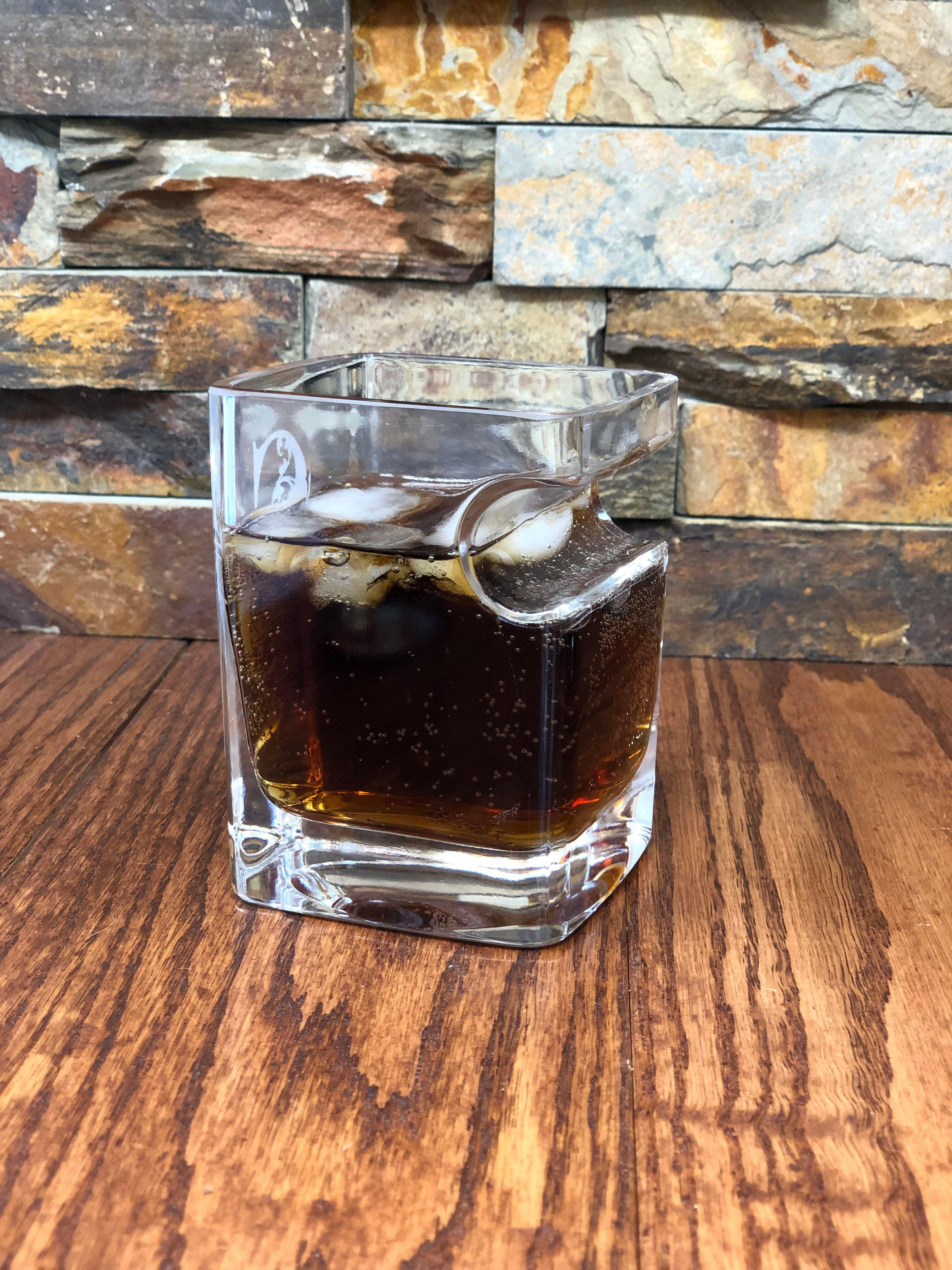 Personalized Cigar Holder Whiskey Glass.