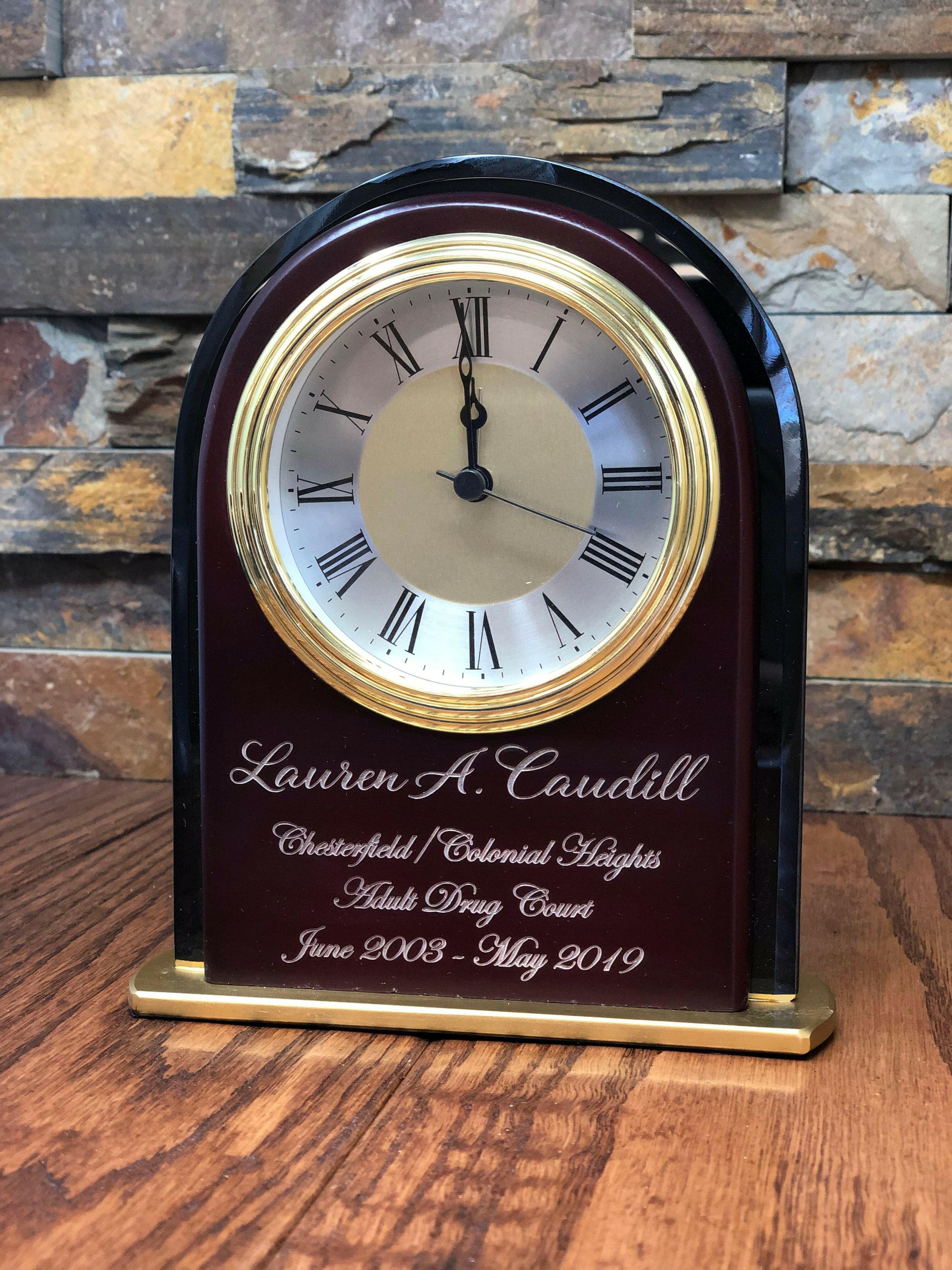 Personalized Mantle Alarm Clock.