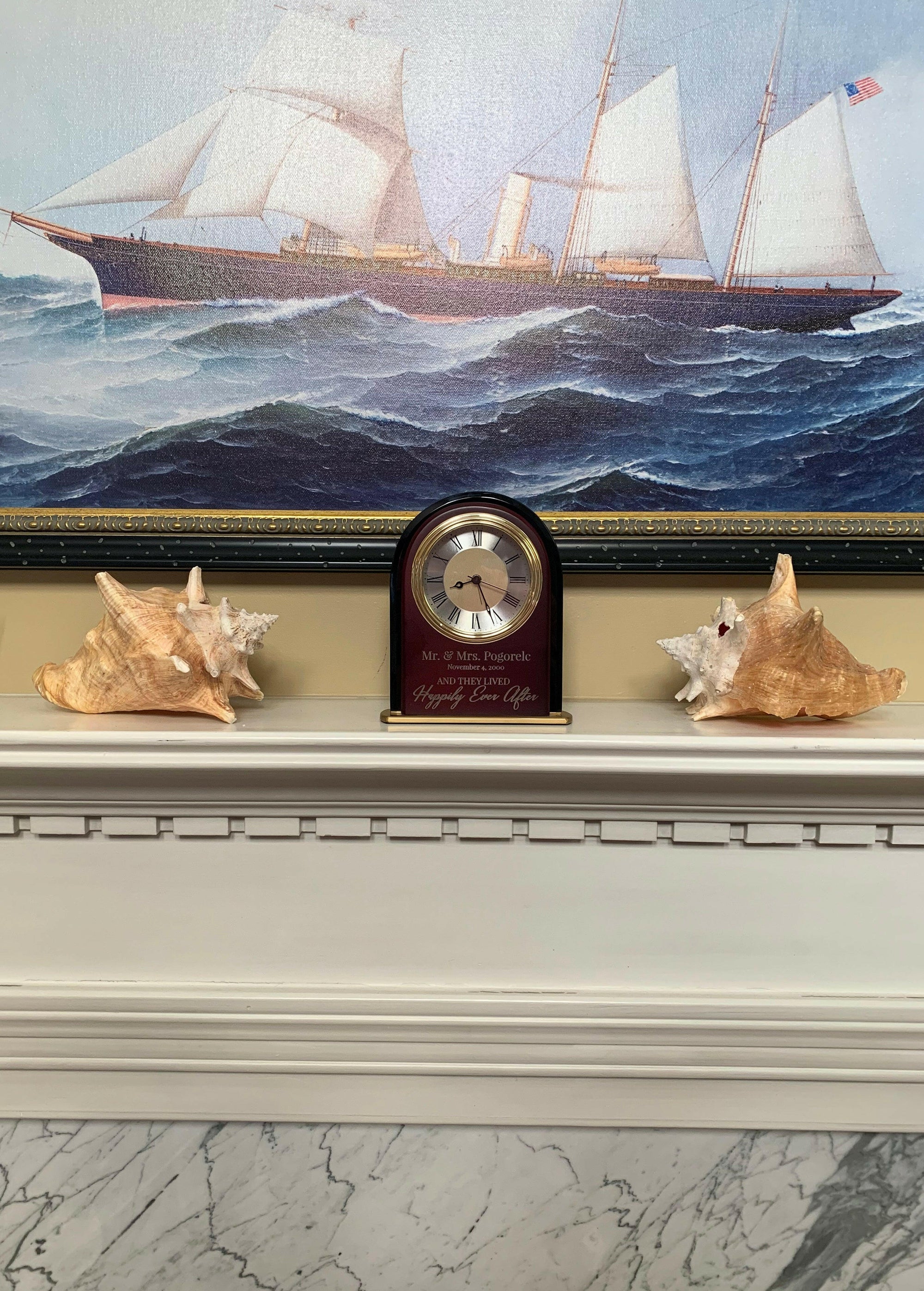 Personalized Mantle Alarm Clock.