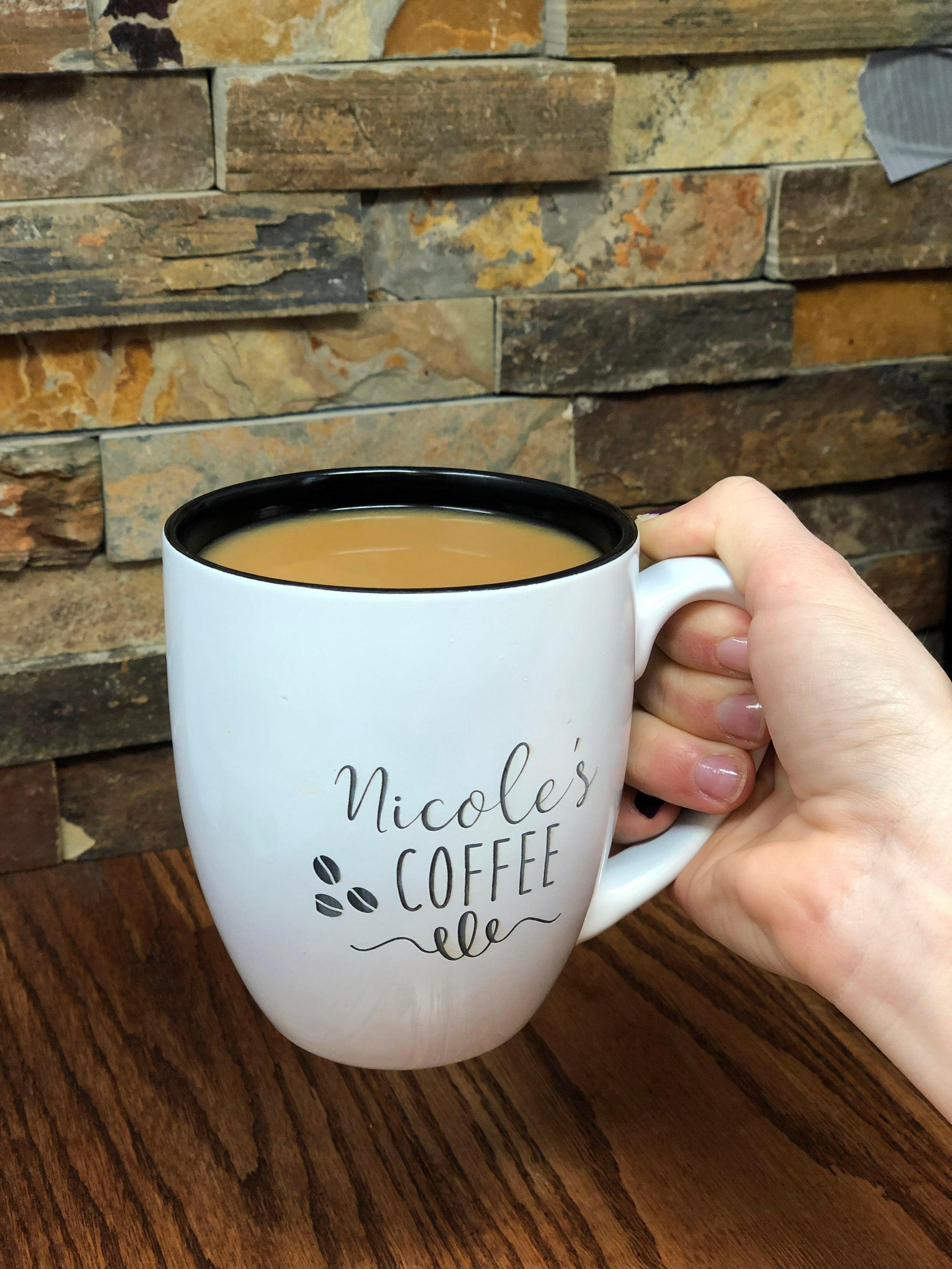 Personalized 16 oz Coffee Mug Bistro Style.
