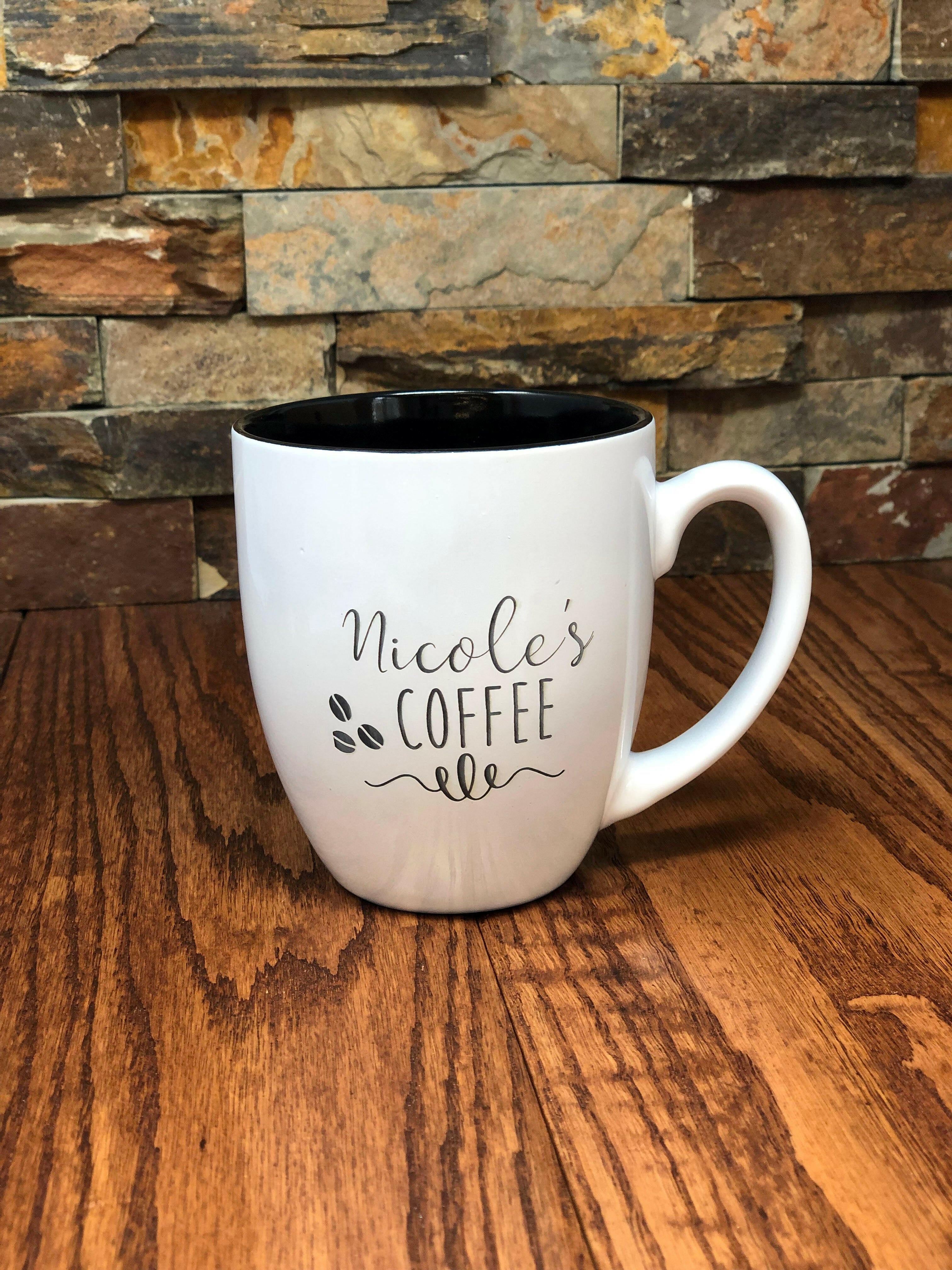 Personalized 16 oz Coffee Mug Bistro Style.