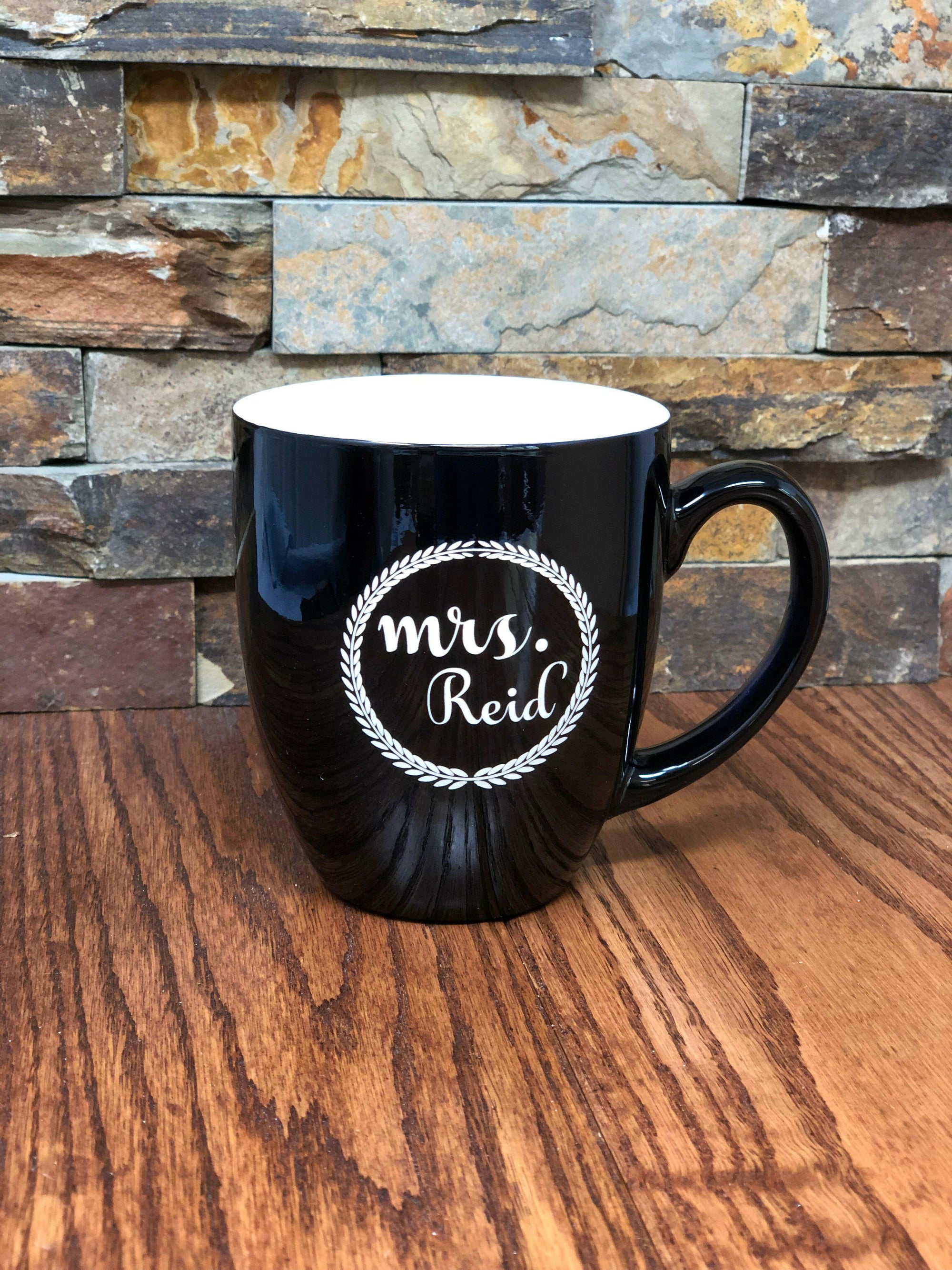 Personalized 16 oz Coffee Mug Bistro Style.
