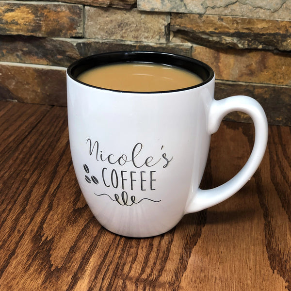 Personalized 16 oz Coffee Mug Bistro Style