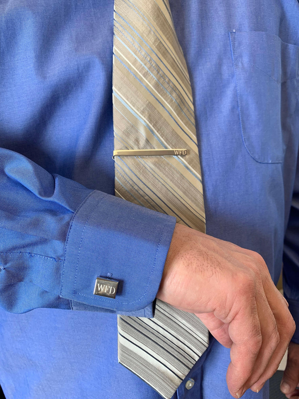 Personalized Tie Clip w/ Cuff Links.