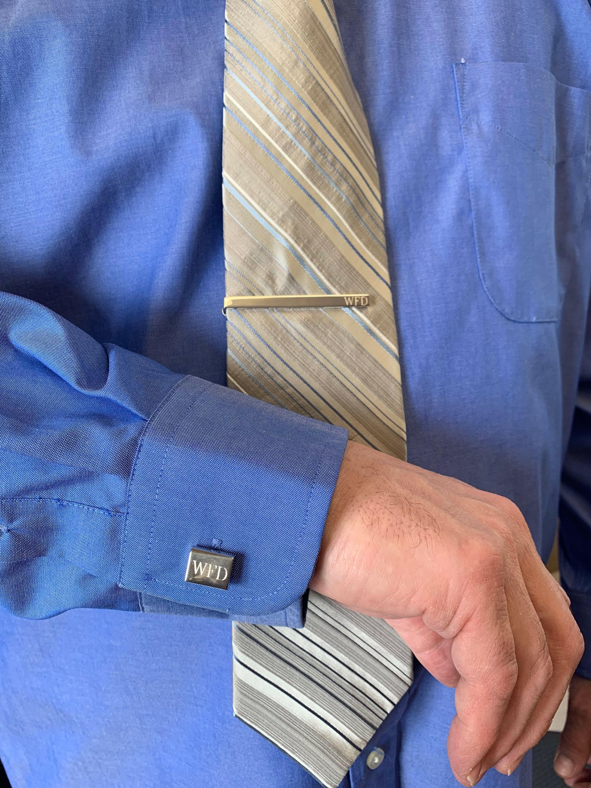 Personalized Tie Clip w/ Cuff Links.