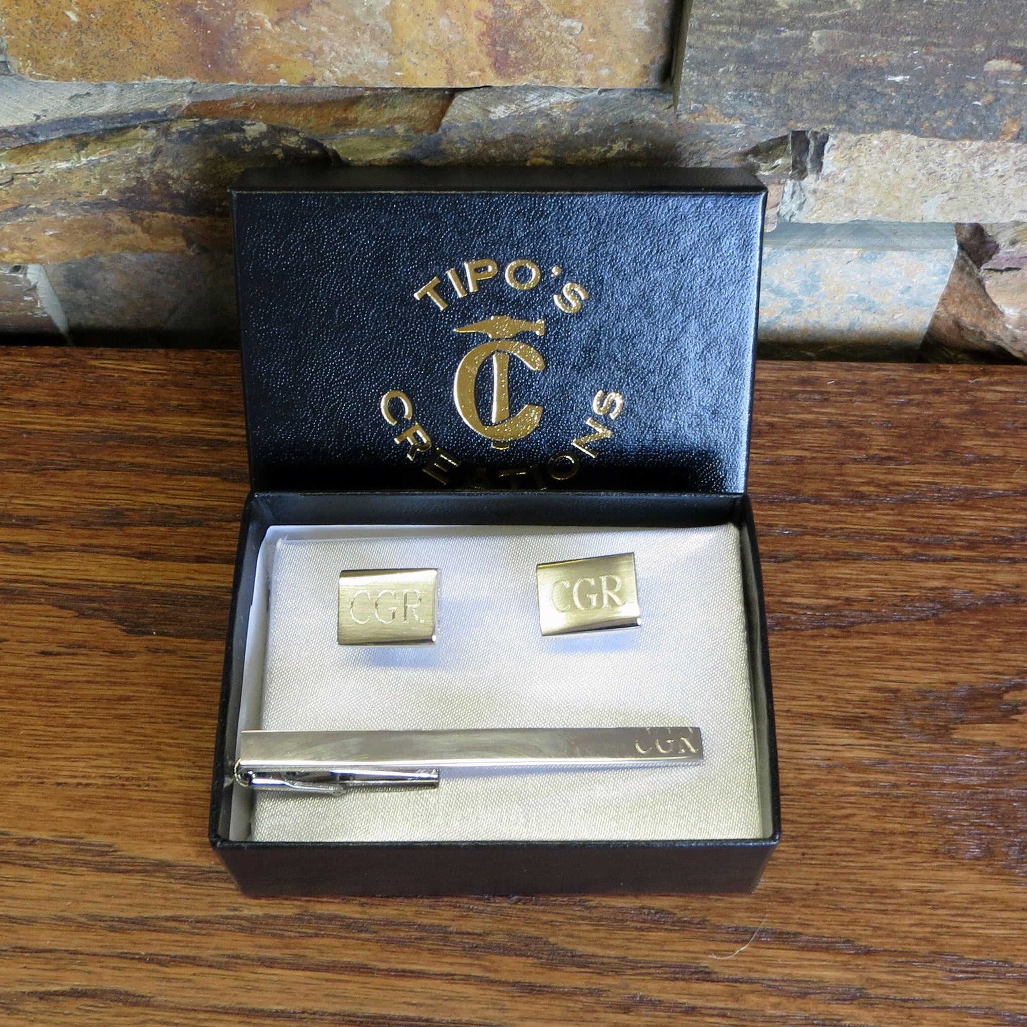 Personalized Tie Clip w/ Cuff Links.