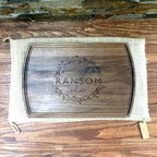 Leaf Designed Wedding Personalized Cutting Board.