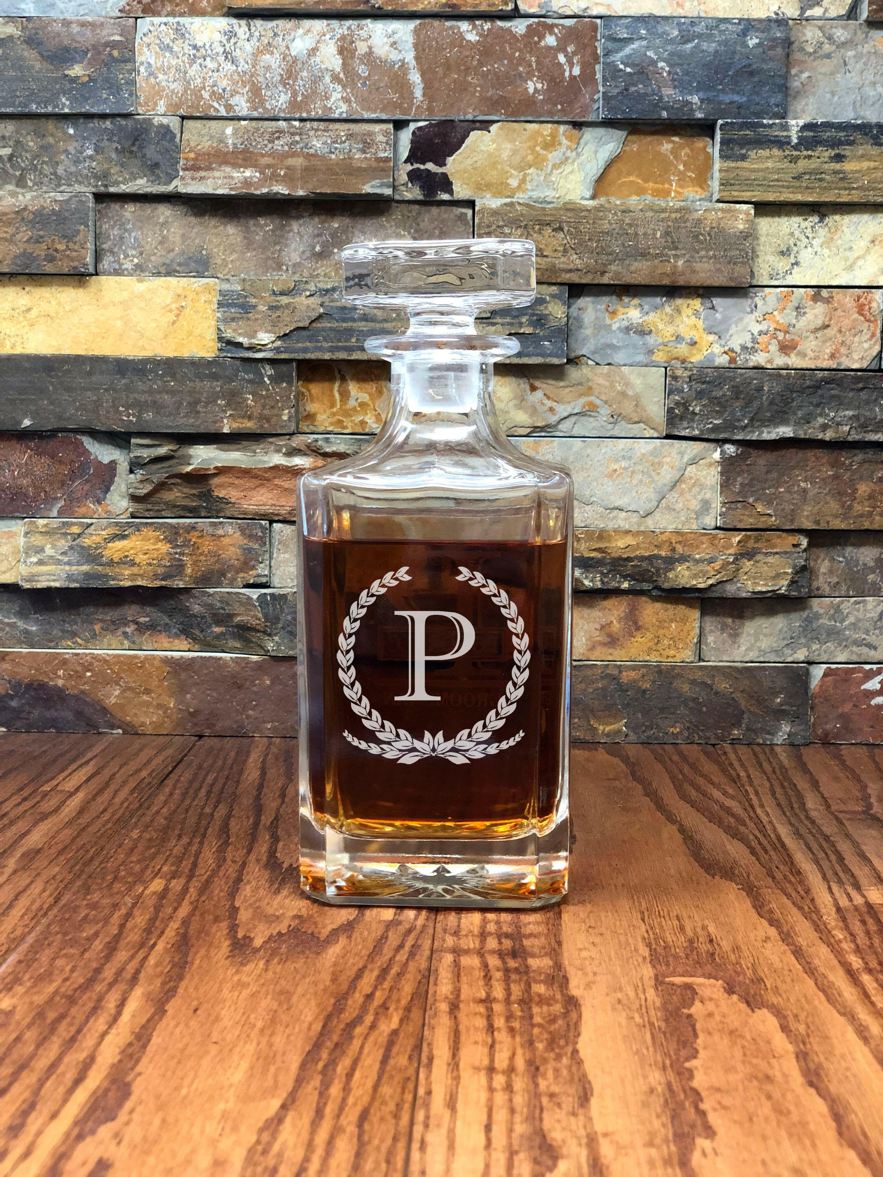 Square Personalized Whiskey Decanter.