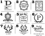 Square Personalized Whiskey Decanter designs