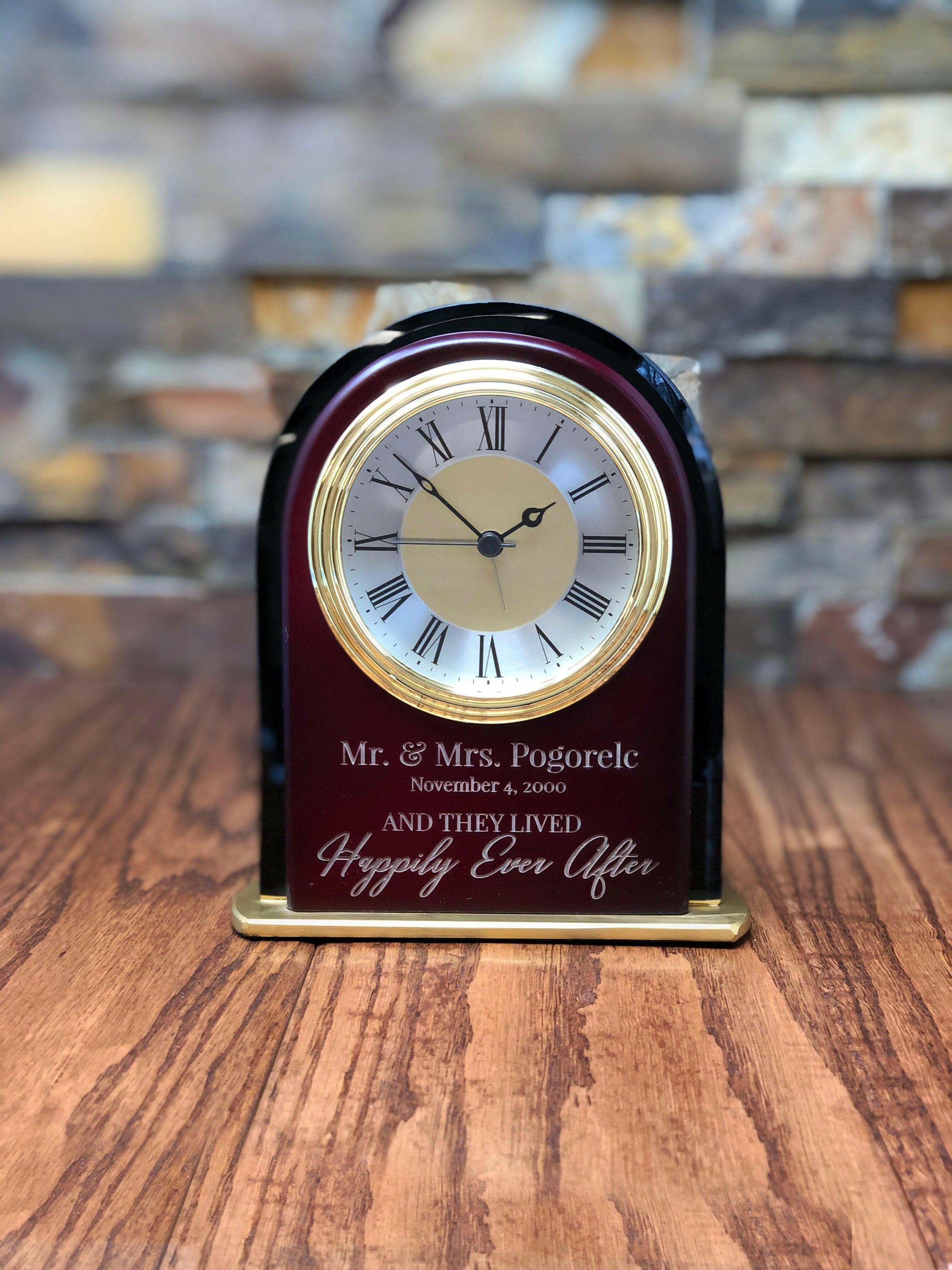 Personalized Mantle Alarm Clock.