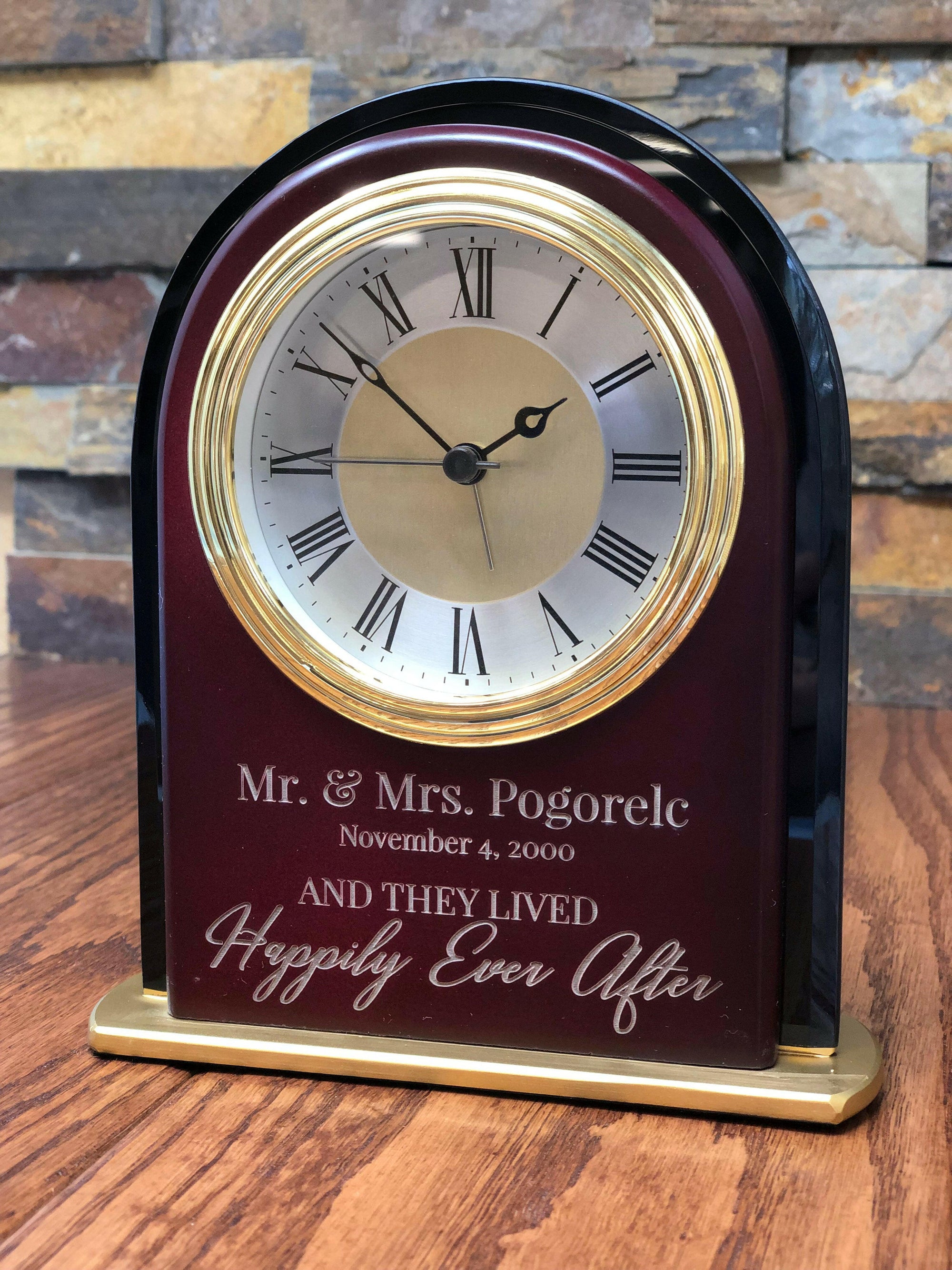 Personalized Mantle Alarm Clock.